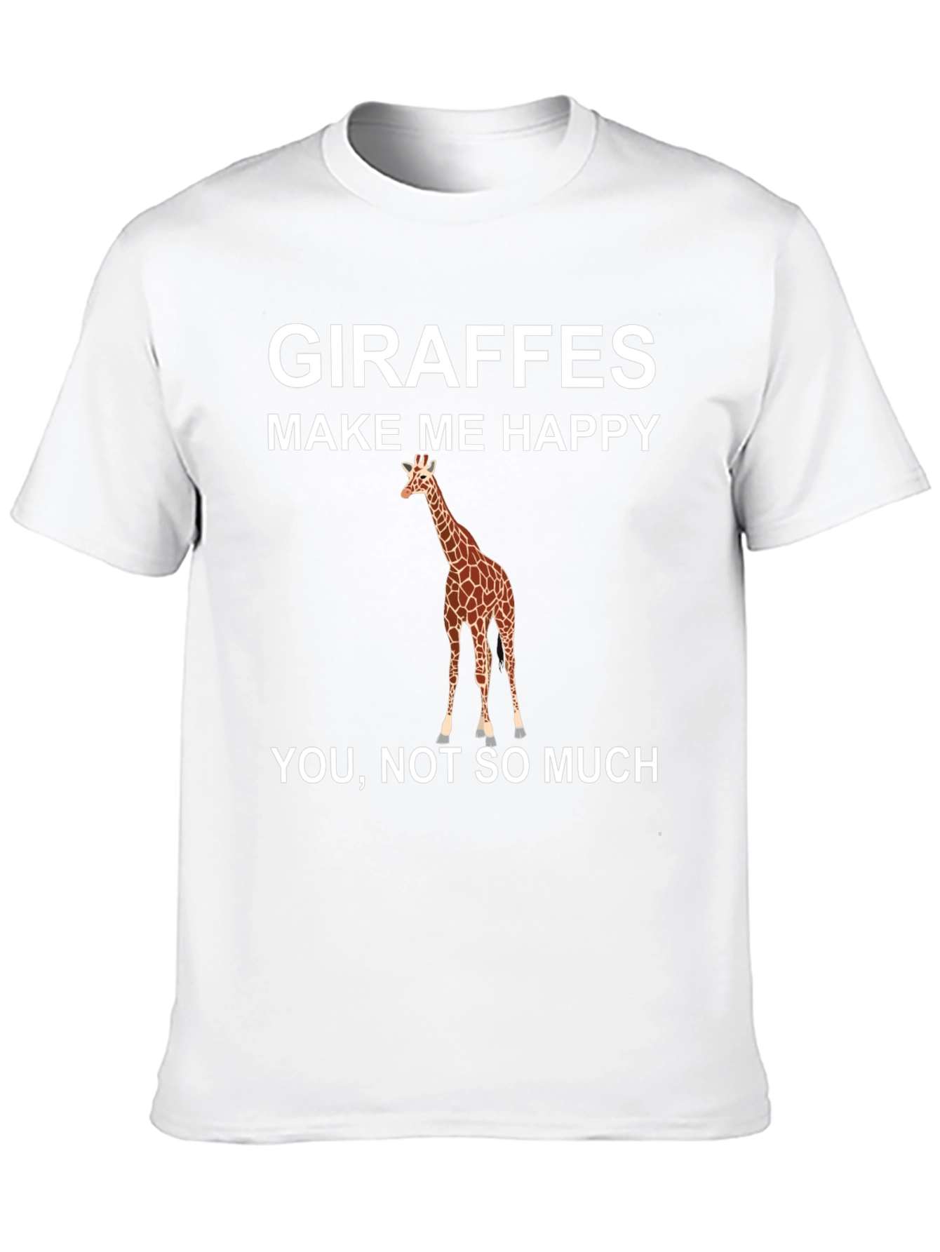 Giraffe Make Me Happy Graphic T-Shirt