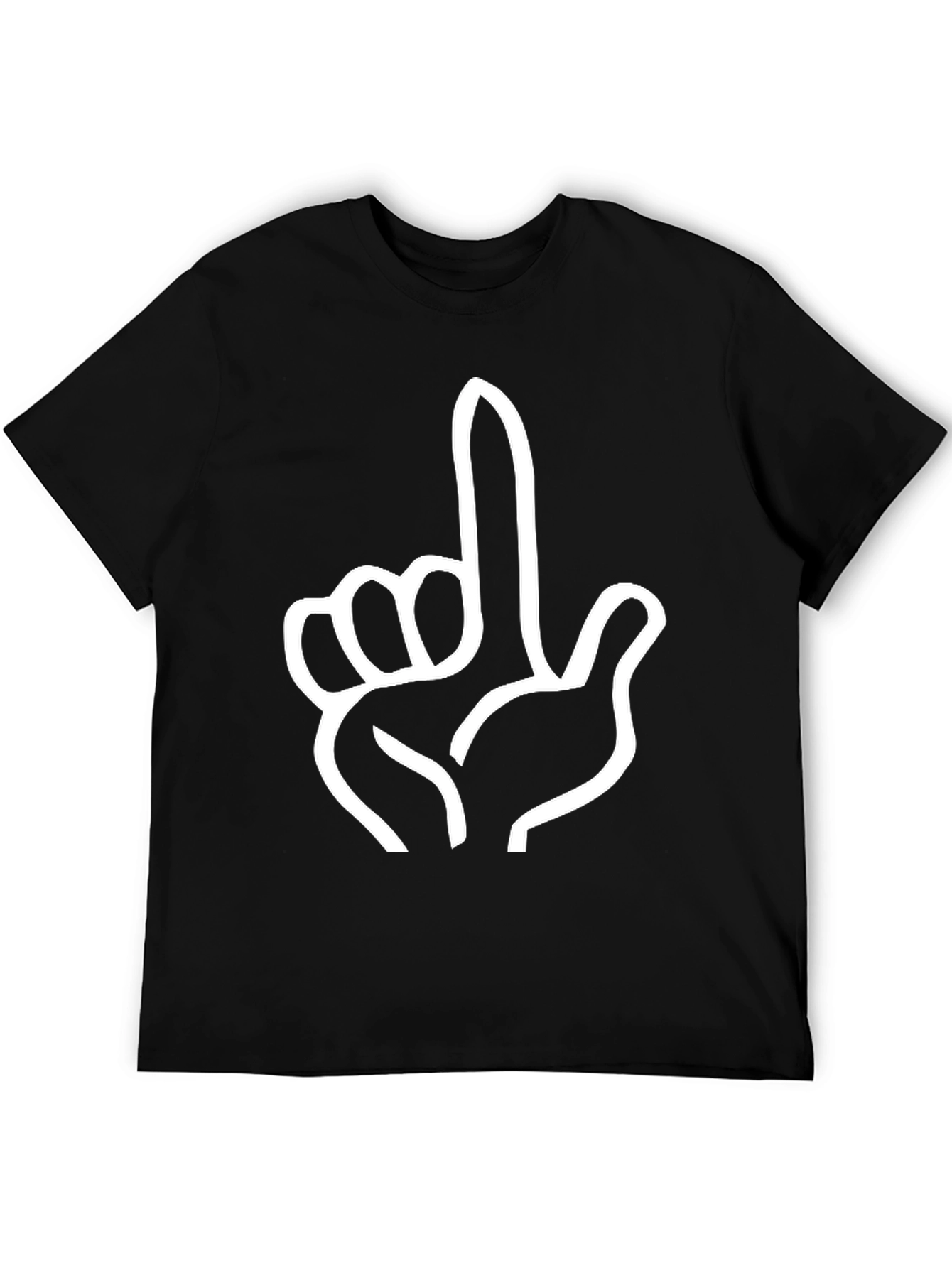 Pointing Hand Graphic Tee - Black