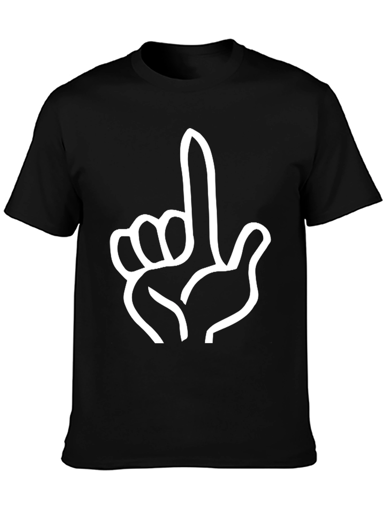 Pointing Hand Graphic Tee - Black