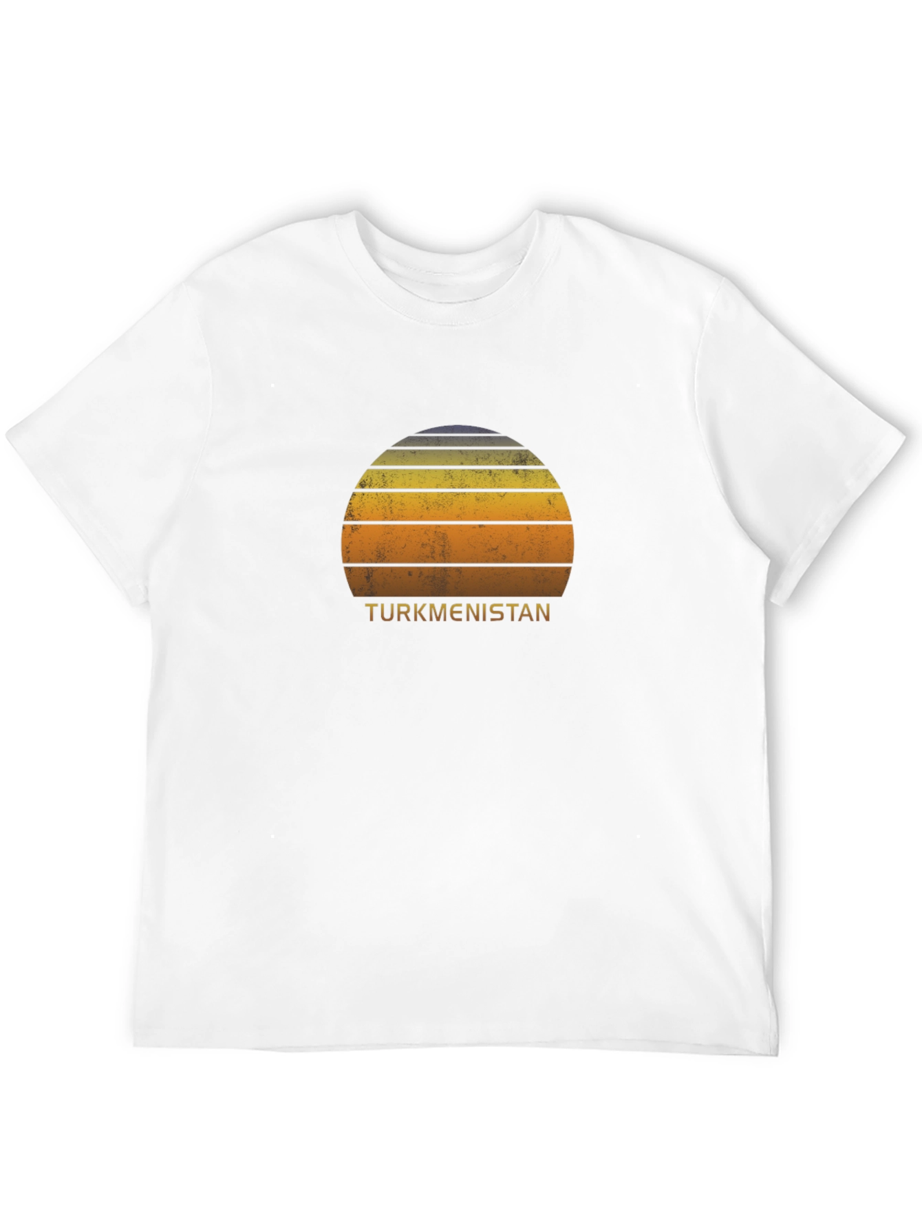 Retro Turkmenistan Sunset T-Shirt - Black