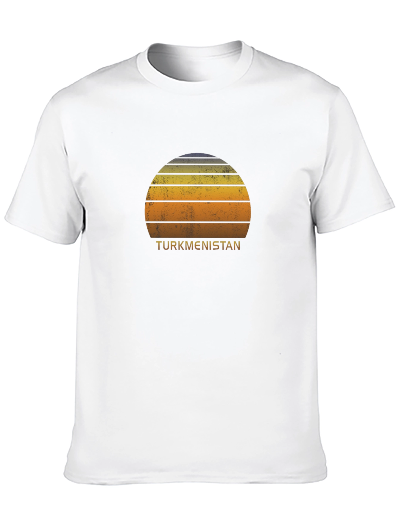 Retro Turkmenistan Sunset T-Shirt - Black