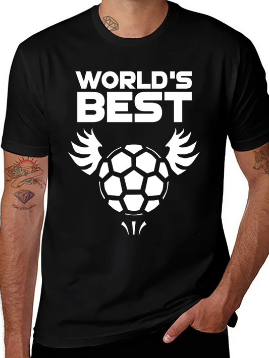 Worlds Best Soccer T-Shirt - Black Graphic Tee