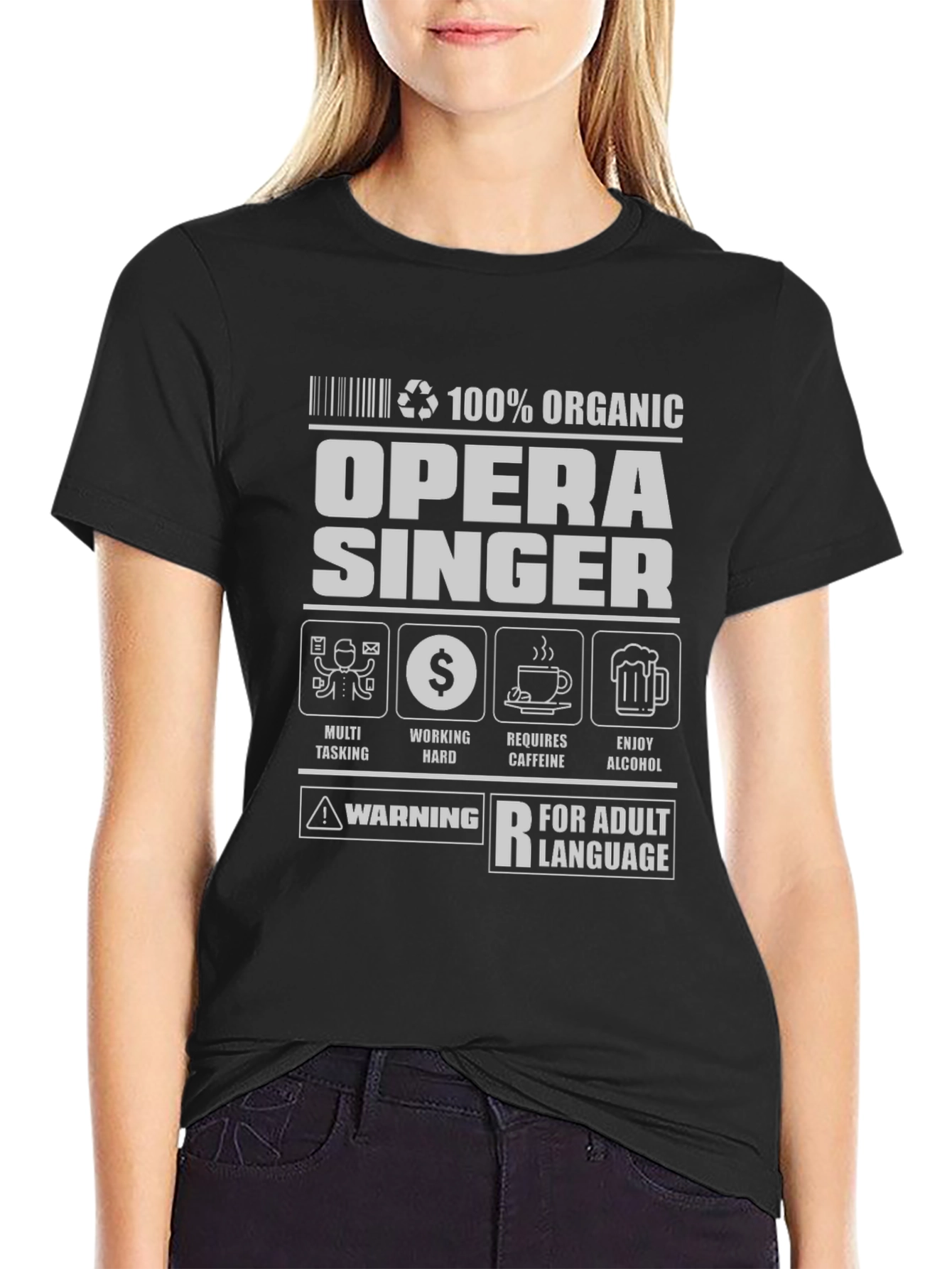 Opera Singer 100% Organic Adult Humor T-Shirt