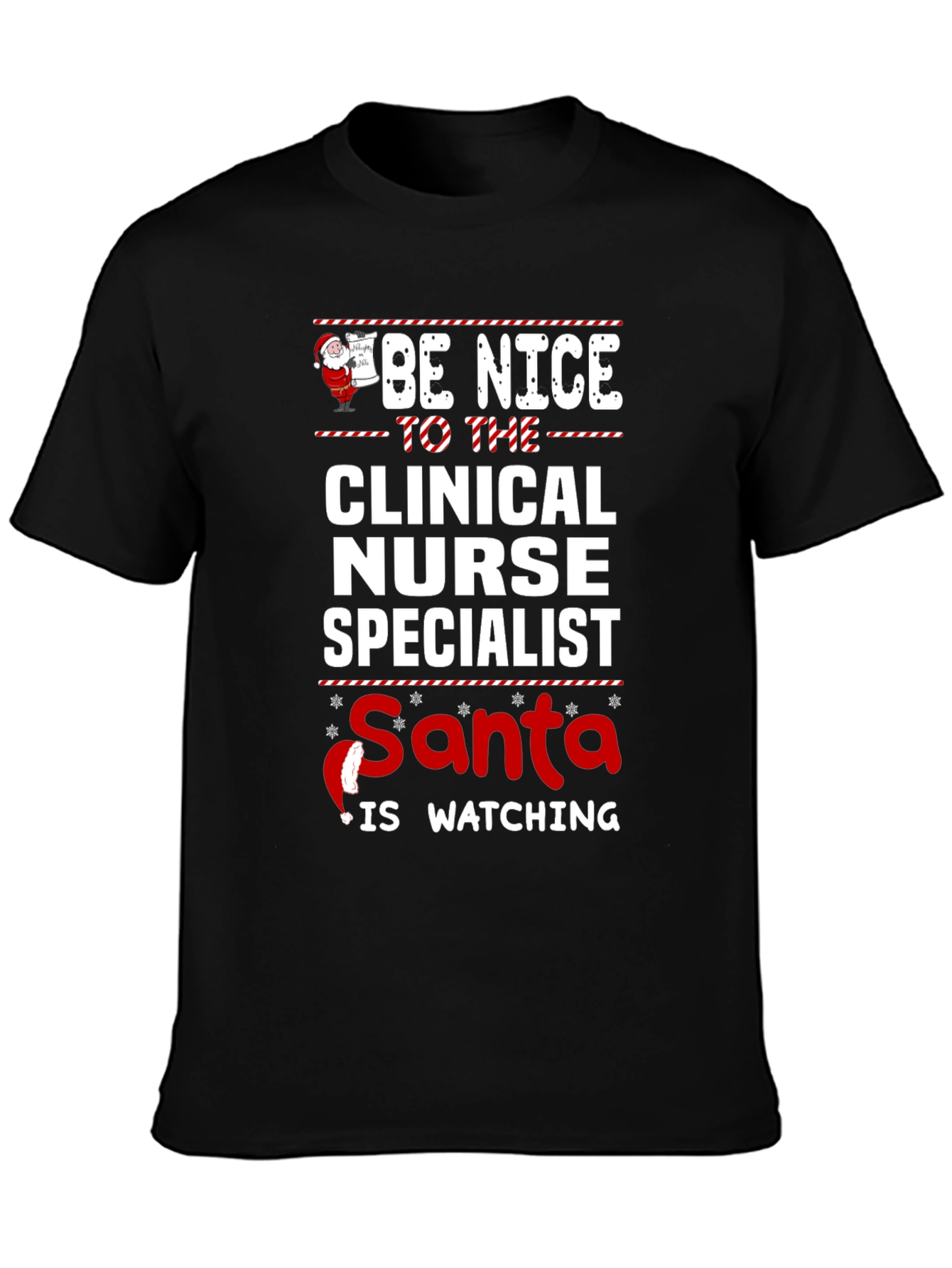 Clinical Nurse Specialist Santa Watching T-Shirt