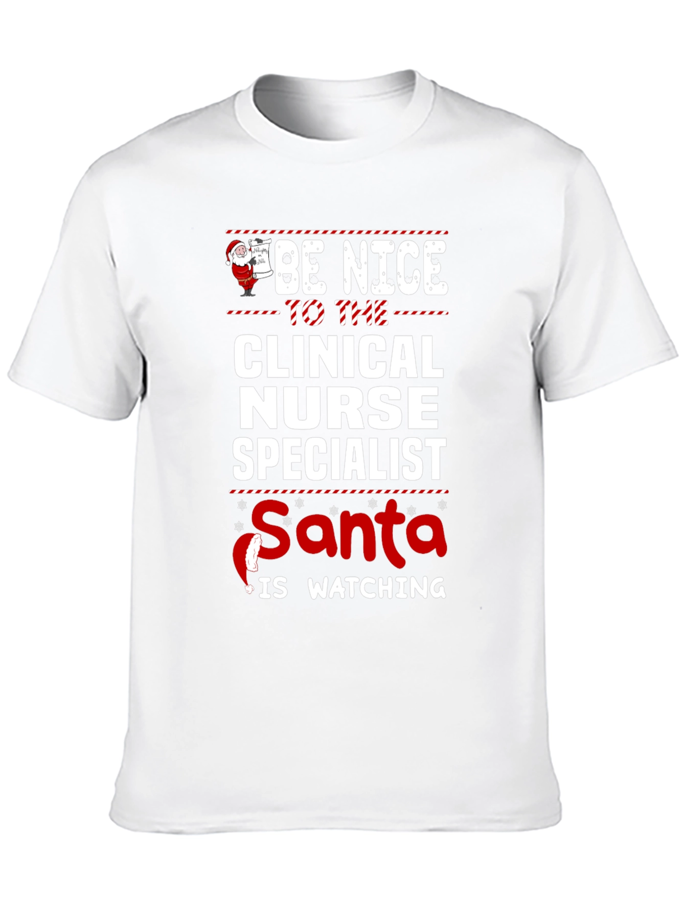 Clinical Nurse Specialist Santa Watching T-Shirt