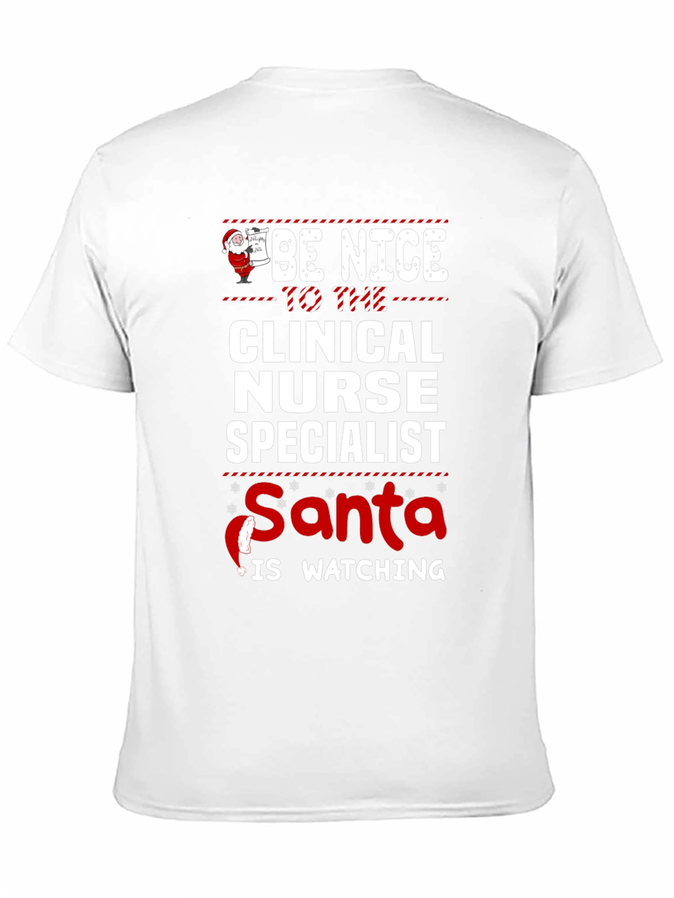 Clinical Nurse Specialist Santa Watching T-Shirt