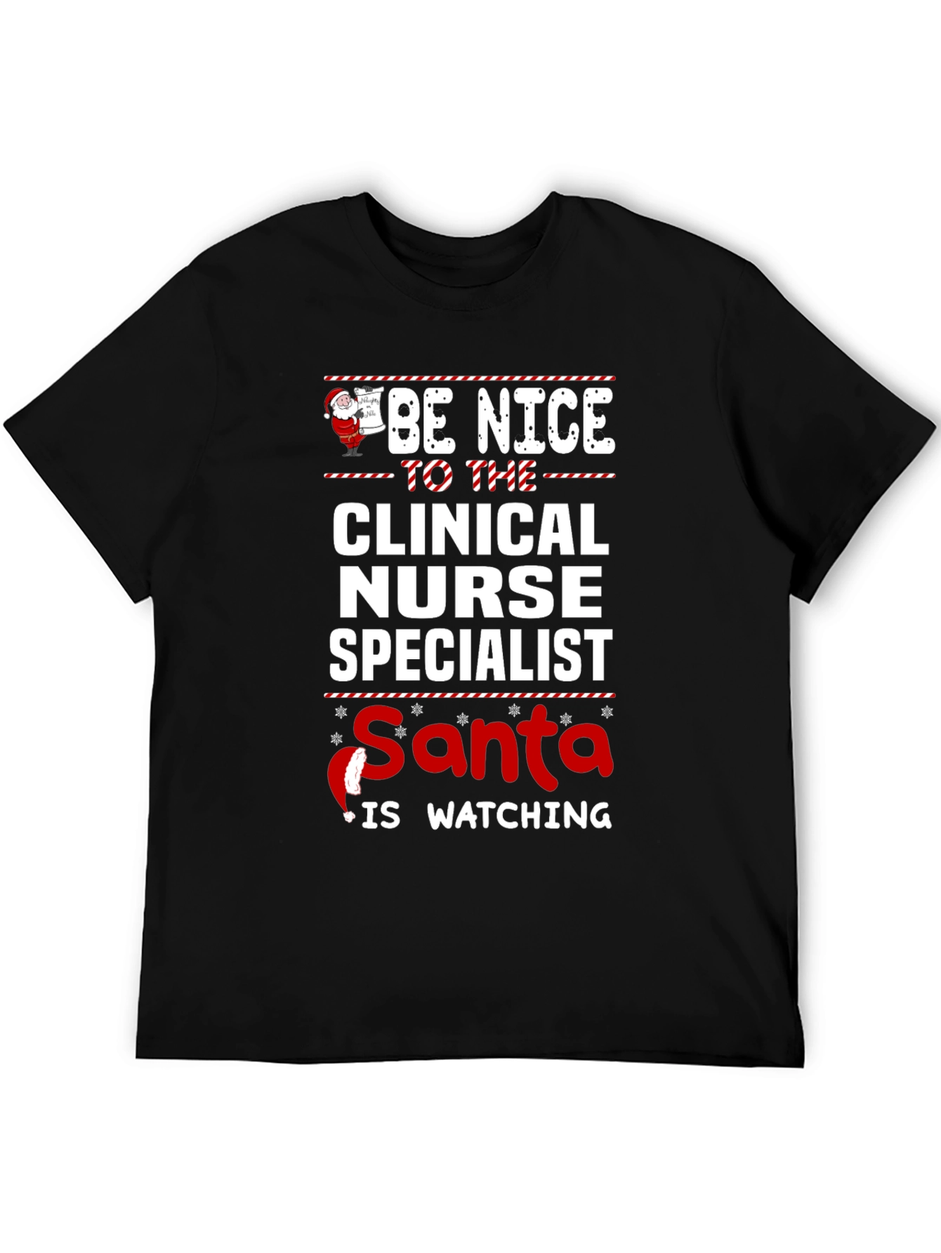 Clinical Nurse Specialist Santa Watching T-Shirt