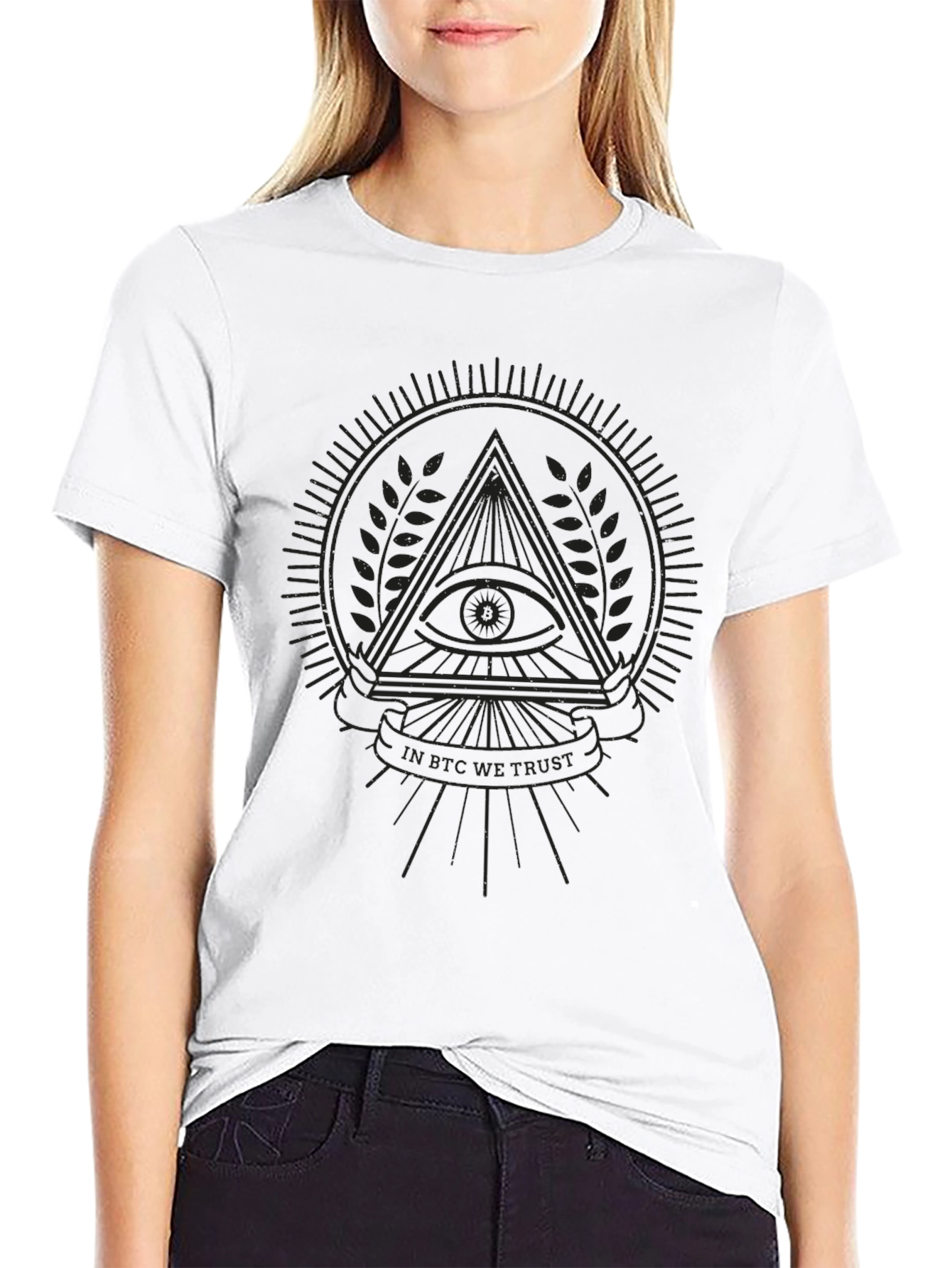 Black T-Shirt with Illuminati Design