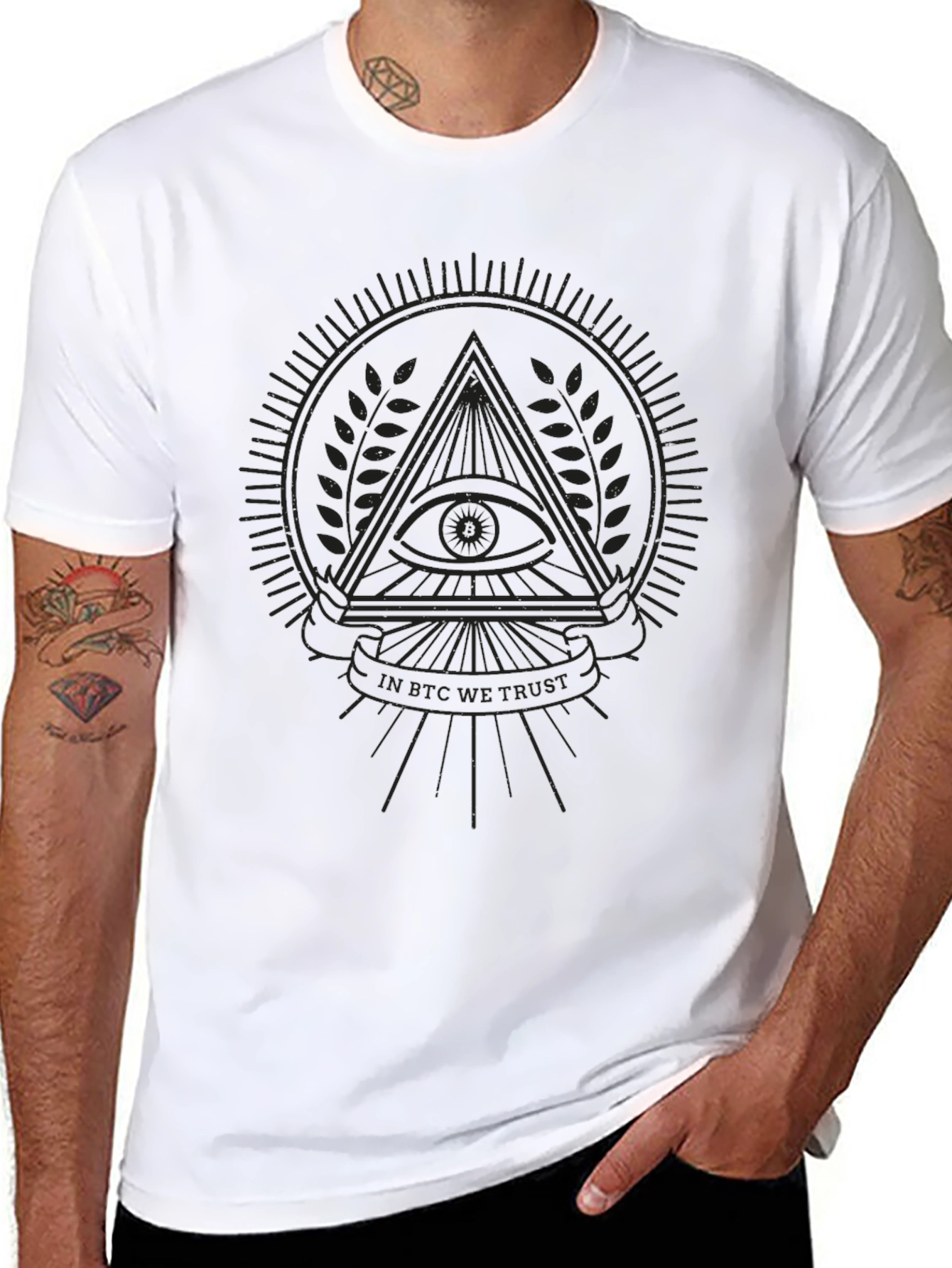 Black T-Shirt with Illuminati Design