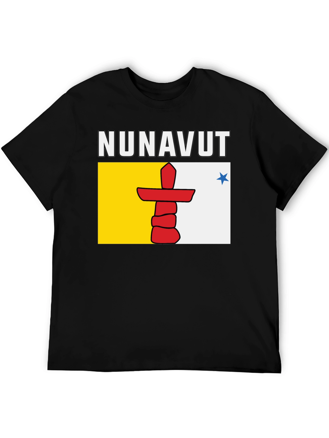 Nunavut Flag T-Shirt - Black Tee