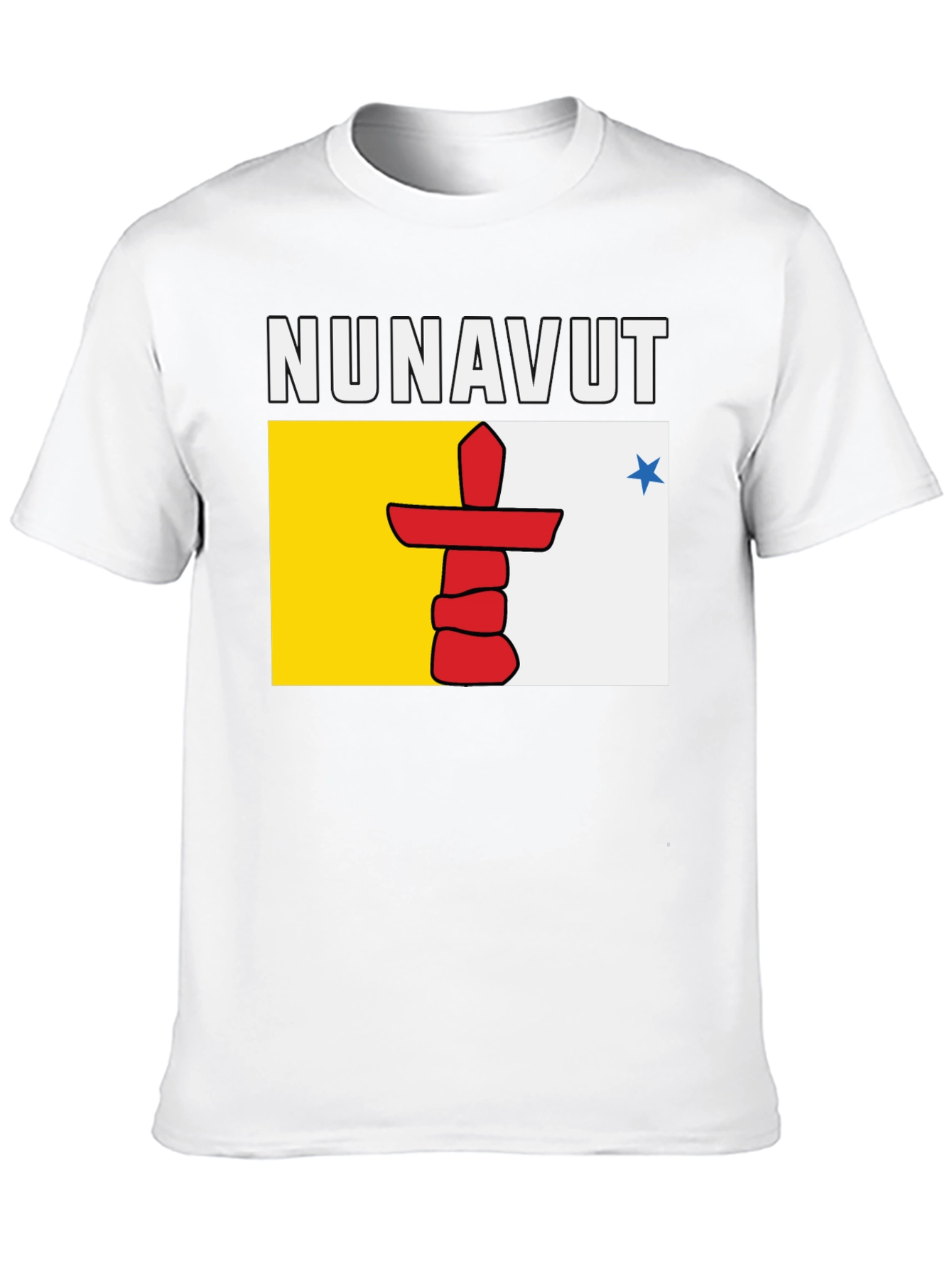 Nunavut Flag T-Shirt - Black Tee