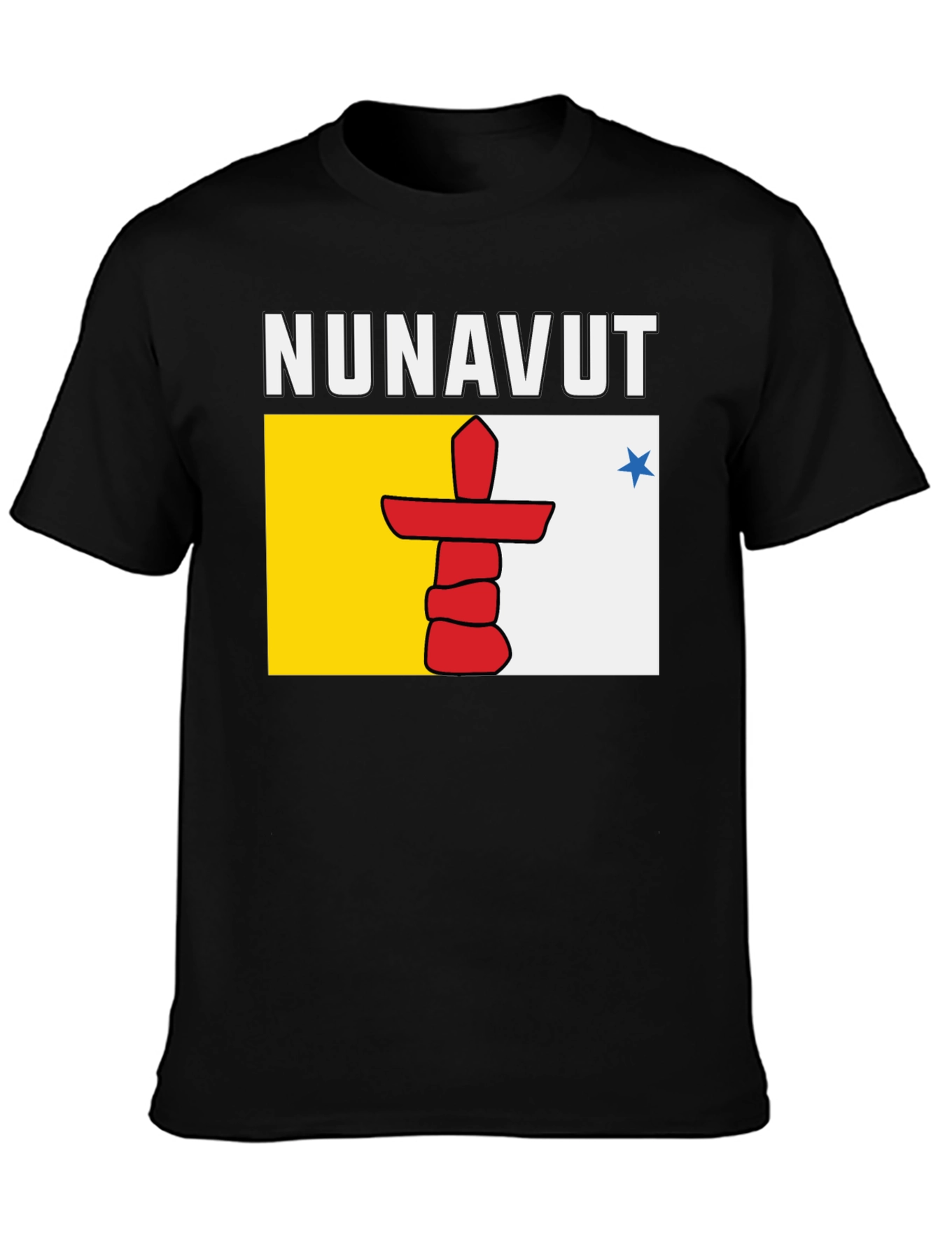 Nunavut Flag T-Shirt - Black Tee