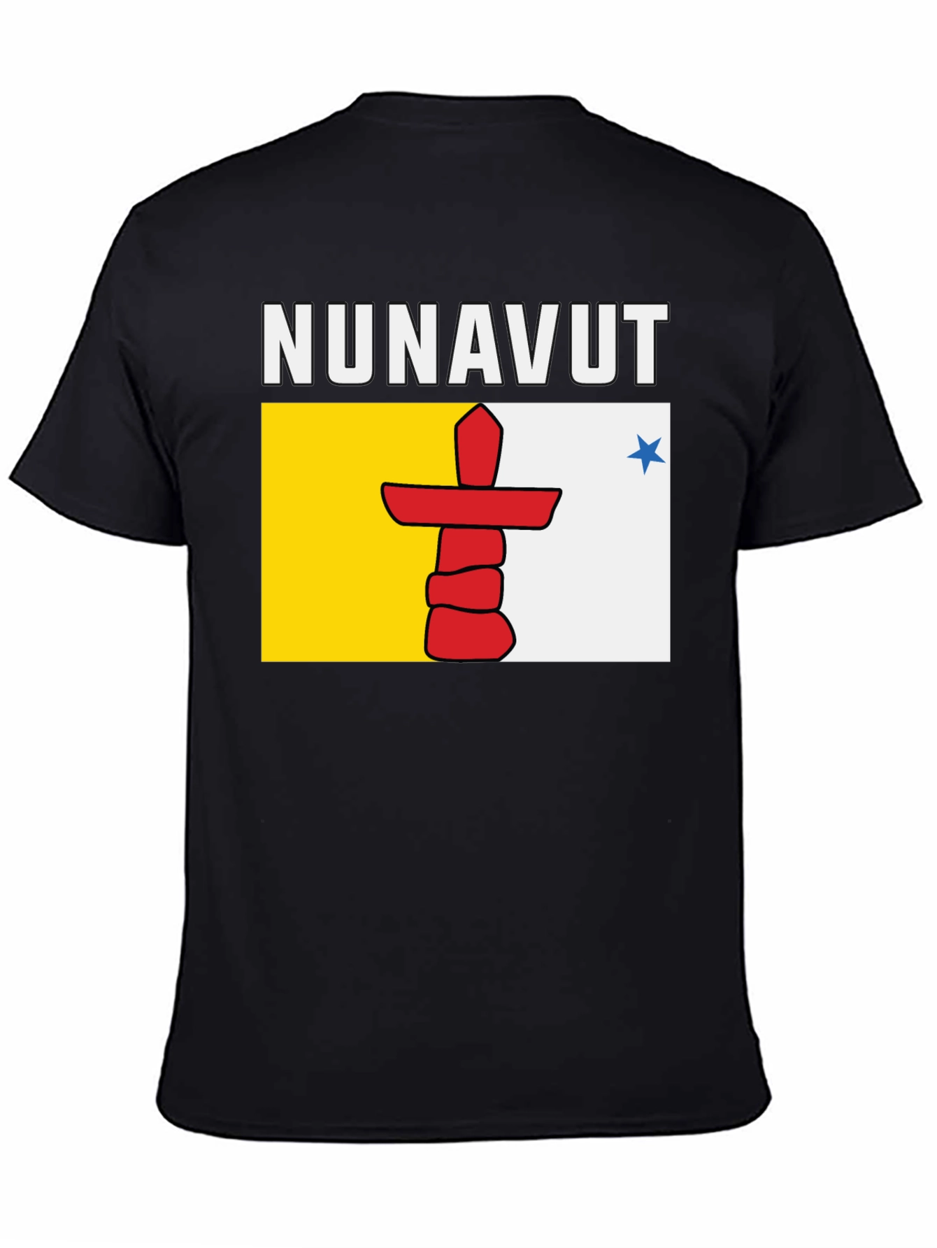Nunavut Flag T-Shirt - Black Tee