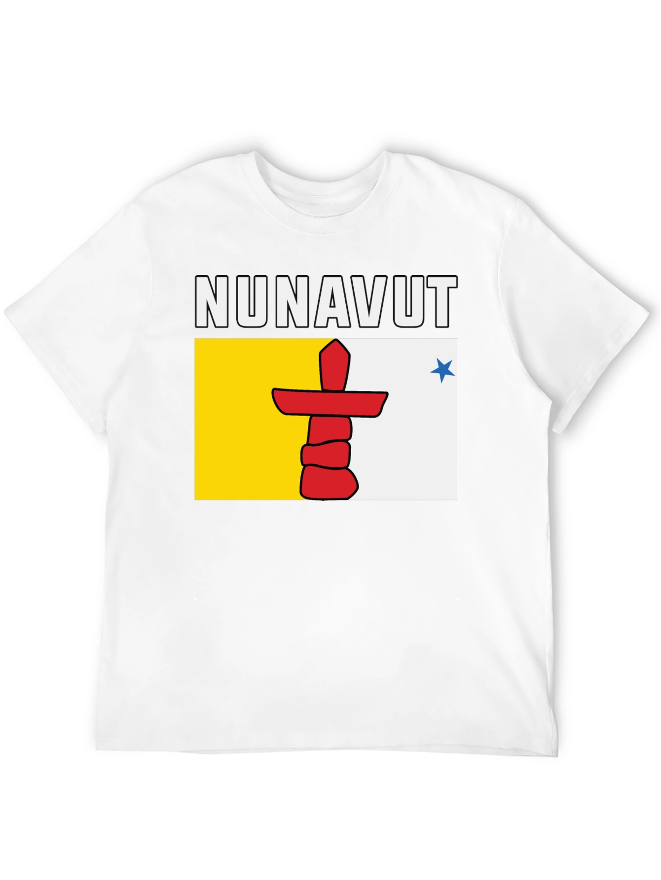 Nunavut Flag T-Shirt - Black Tee
