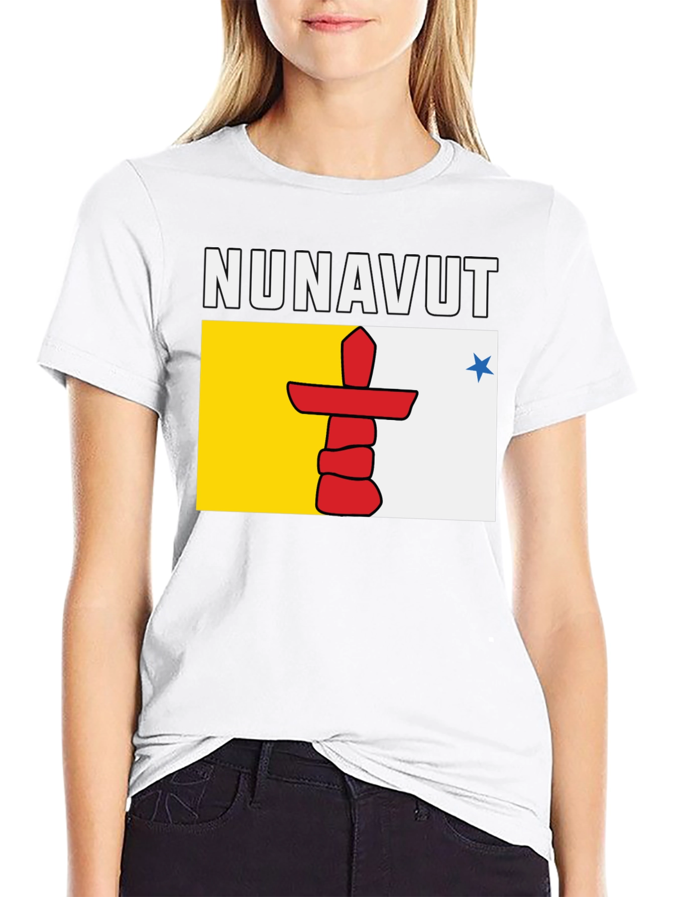 Nunavut Flag T-Shirt - Black Tee