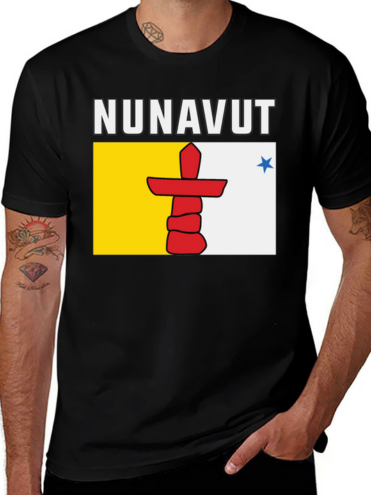 Nunavut Flag T-Shirt - Black Tee