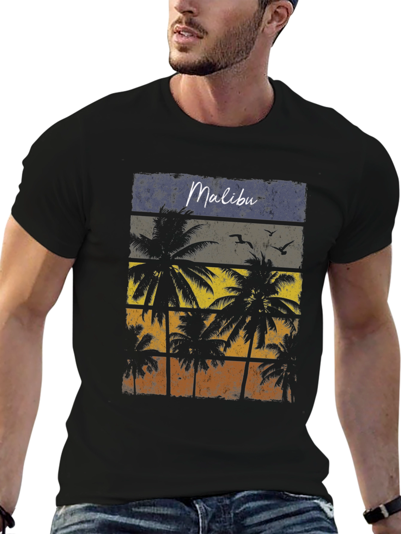 Malibu Palms Retro Graphic T-Shirt
