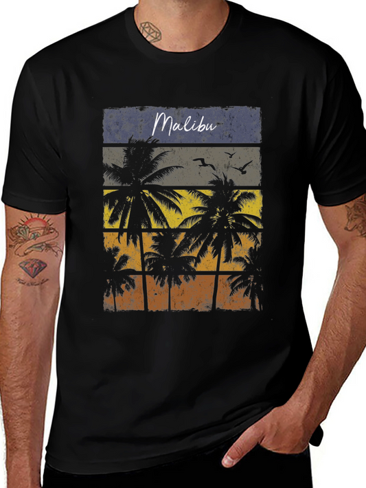 Malibu Palms Retro Graphic T-Shirt