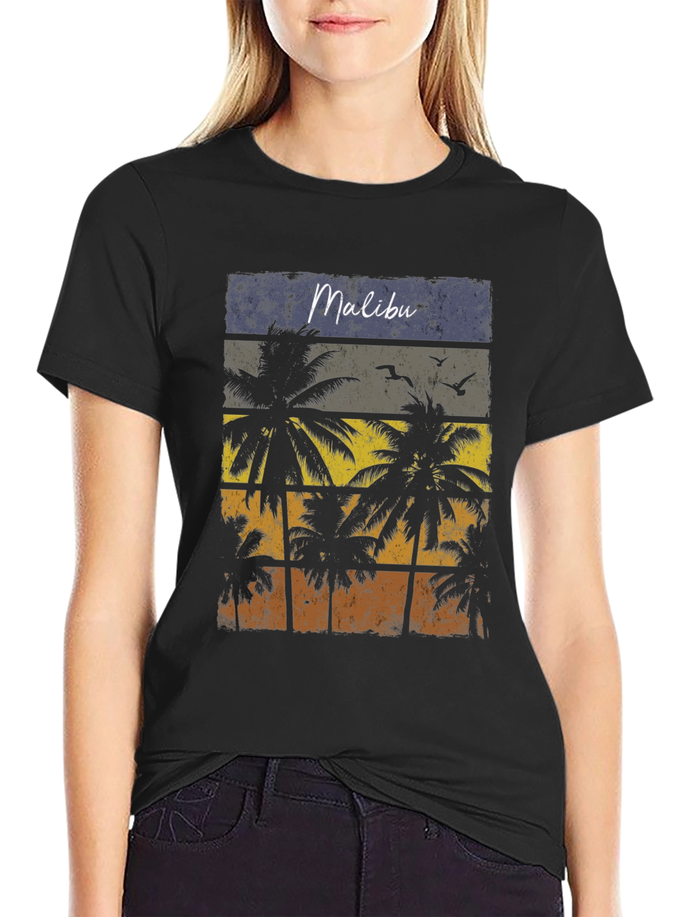 Malibu Palms Retro Graphic T-Shirt