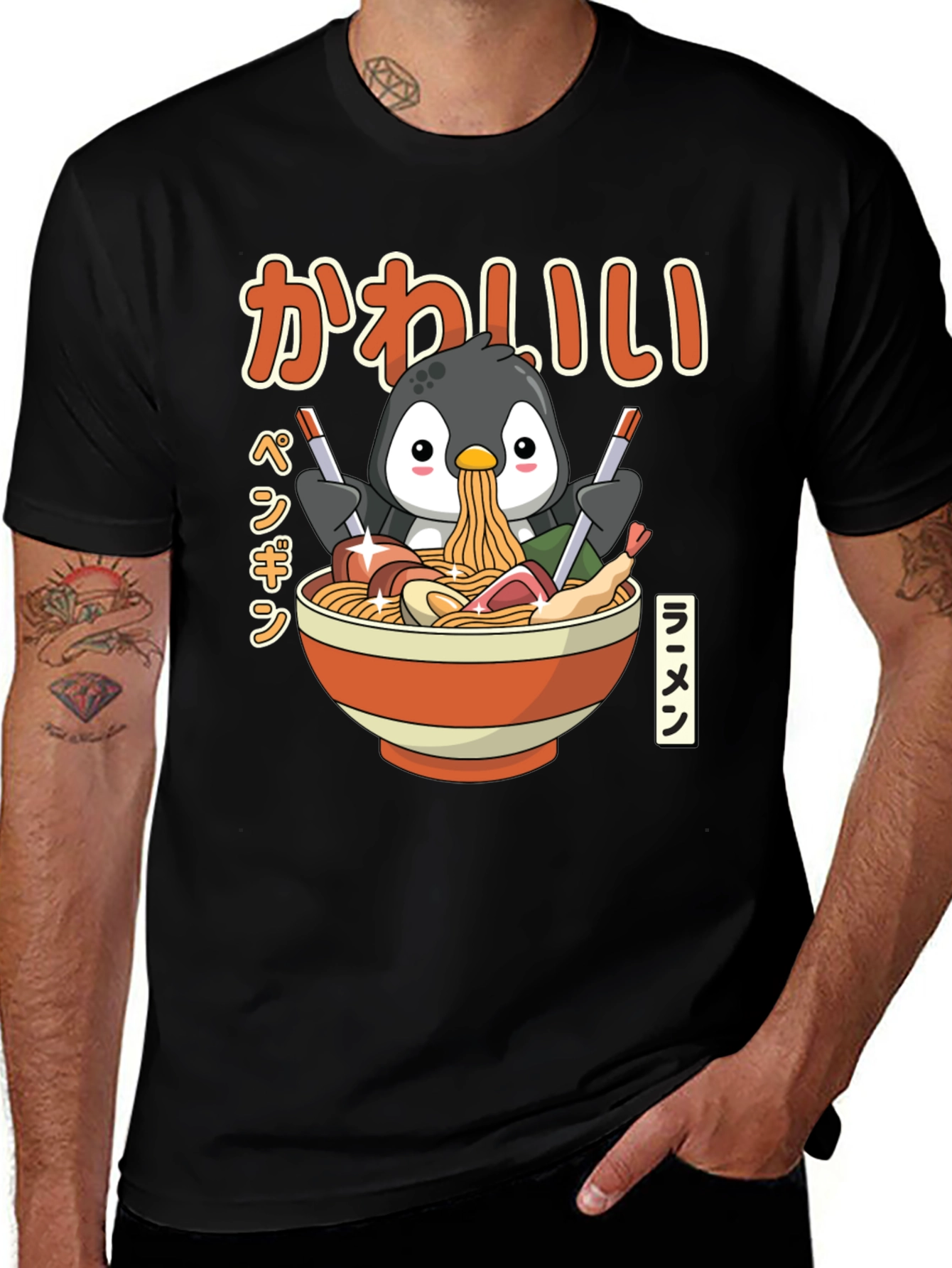 Kawaii Penguin Ramen T-Shirt