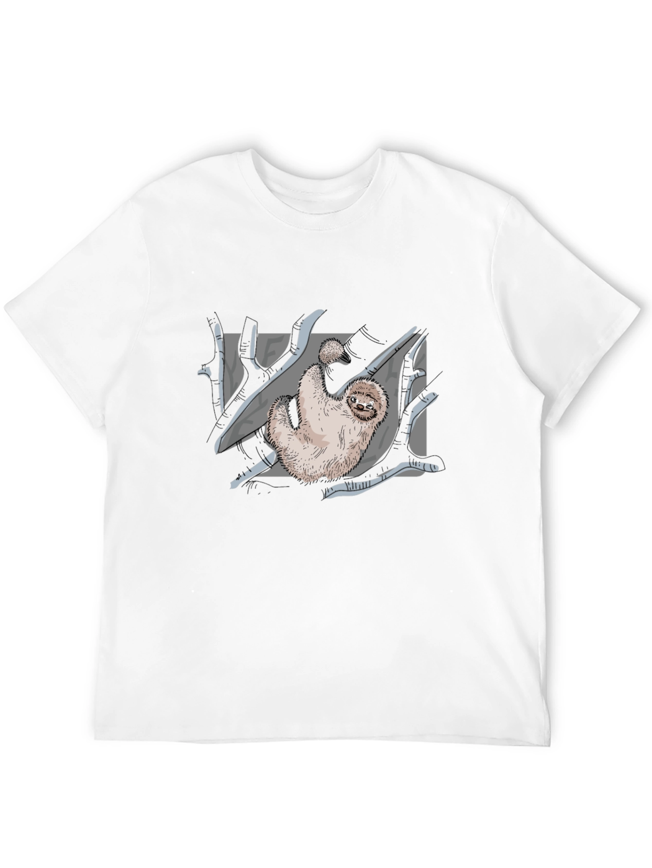 Sloth Graphic Print Black T-Shirt