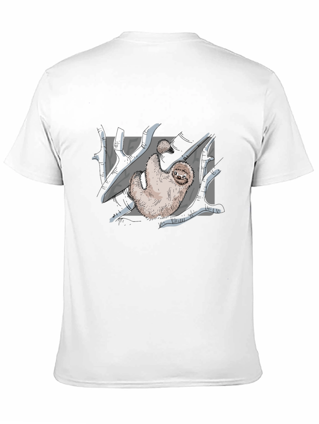 Sloth Graphic Print Black T-Shirt