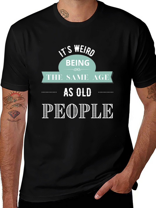 Funny Old People Graphic Tee - Black Cotton T-Shirt
