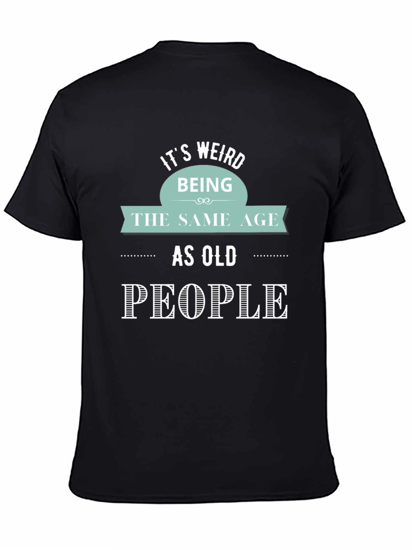 Funny Old People Graphic Tee - Black Cotton T-Shirt