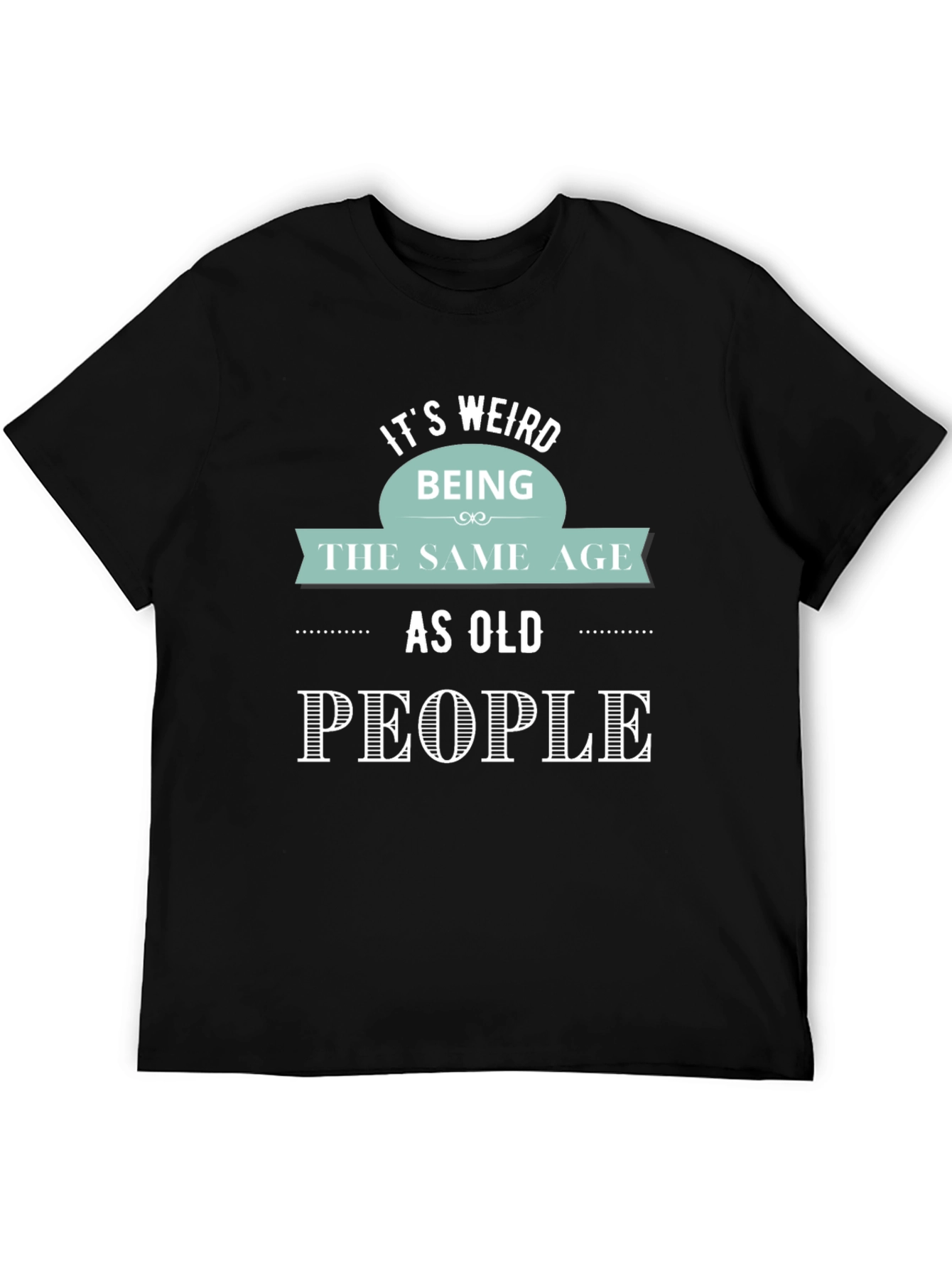 Funny Old People Graphic Tee - Black Cotton T-Shirt