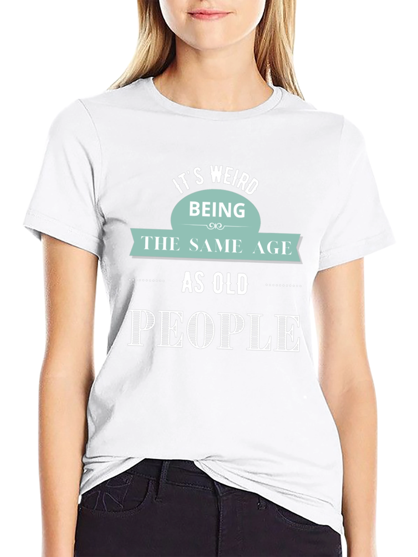 Funny Old People Graphic Tee - Black Cotton T-Shirt