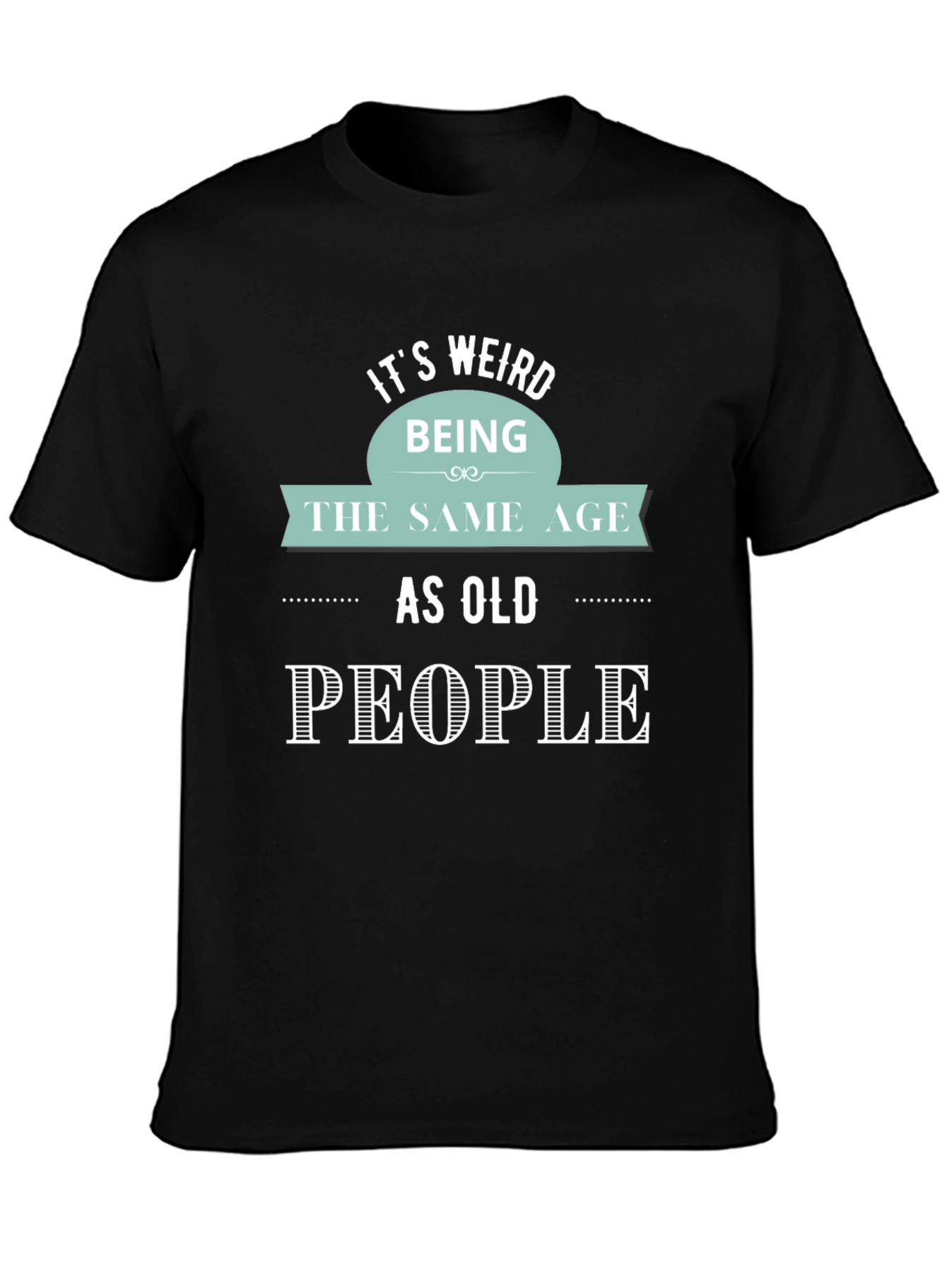 Funny Old People Graphic Tee - Black Cotton T-Shirt