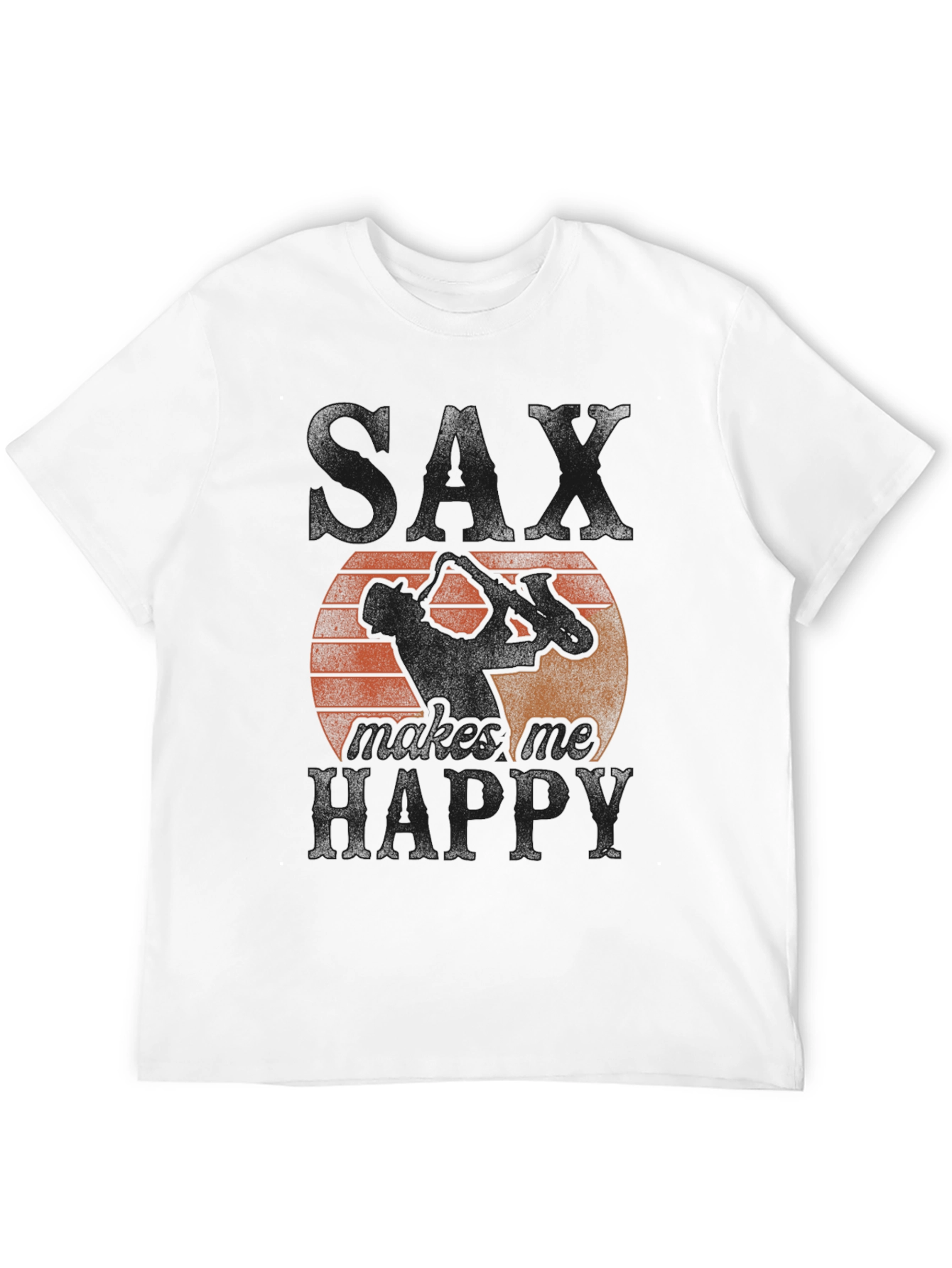 Saxophone Makes Me Happy Graphic Tee