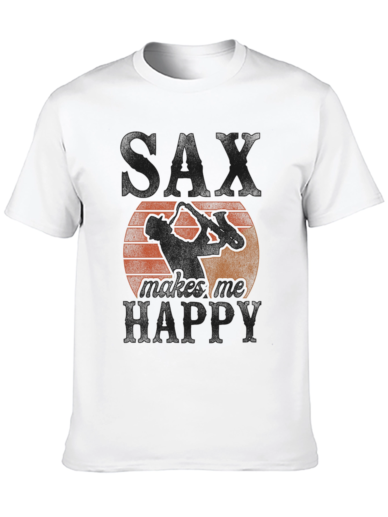 Saxophone Makes Me Happy Graphic Tee