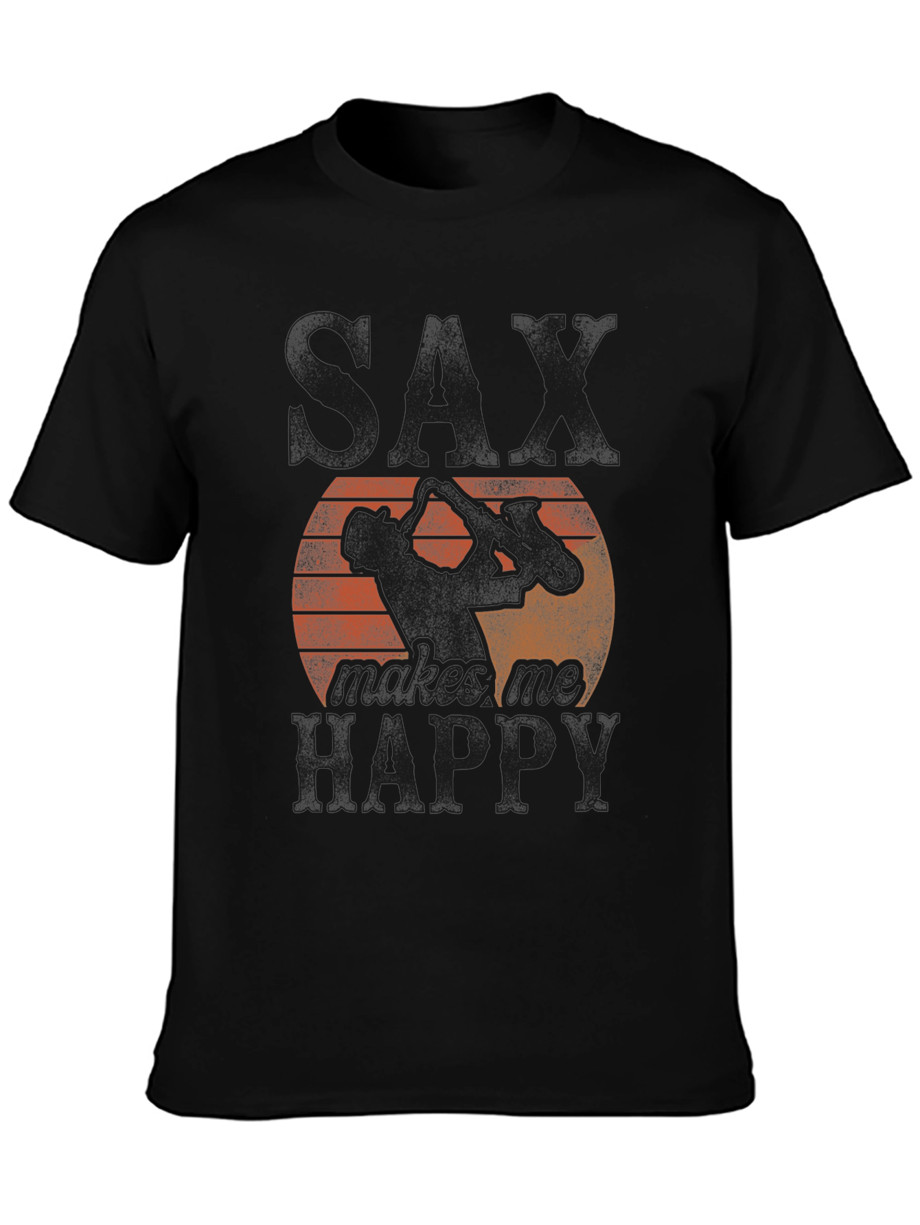 Saxophone Makes Me Happy Graphic Tee