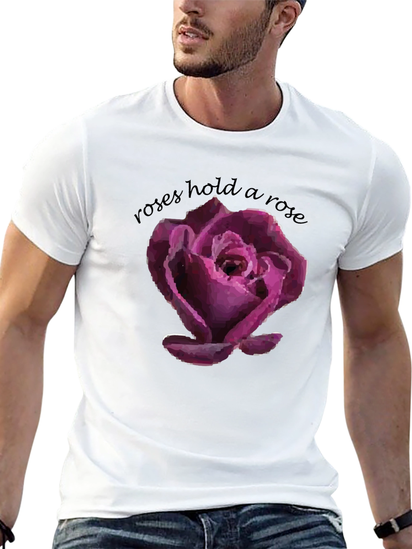 Roses Hold a Rose Graphic T-Shirt