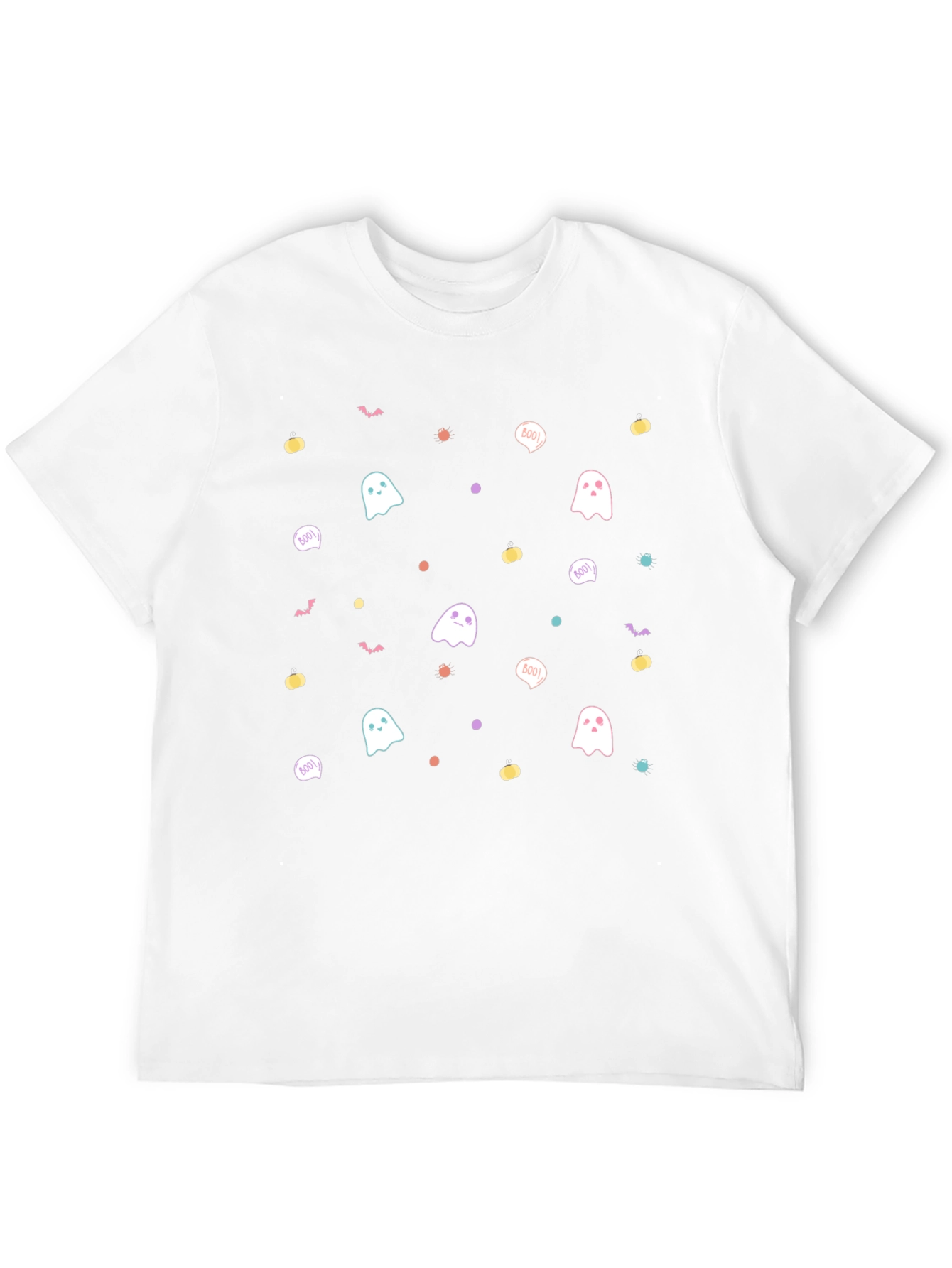 Cute Spooky Season Ghost Pattern T-Shirt