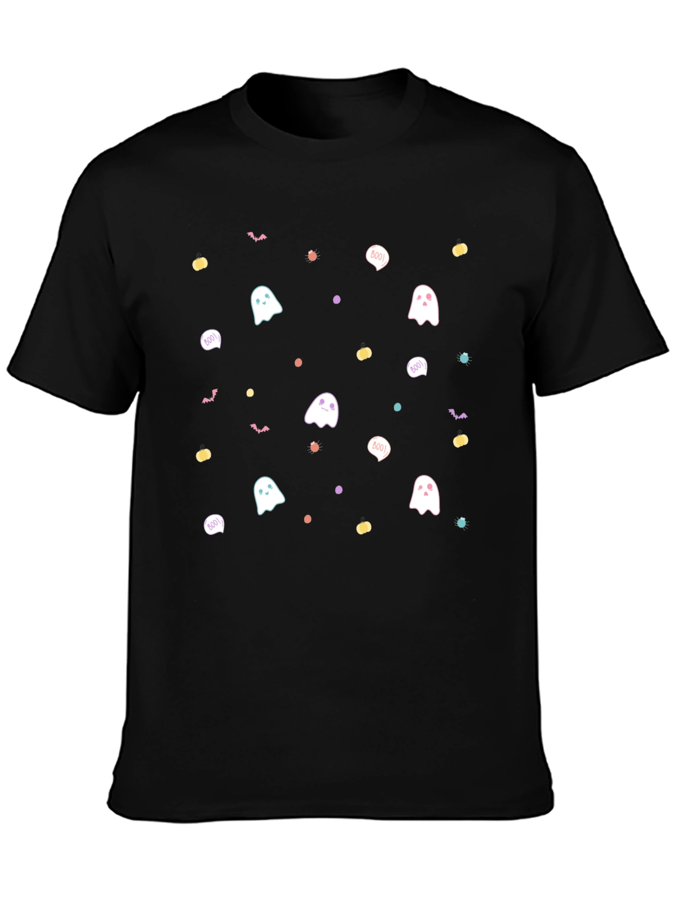Cute Spooky Season Ghost Pattern T-Shirt