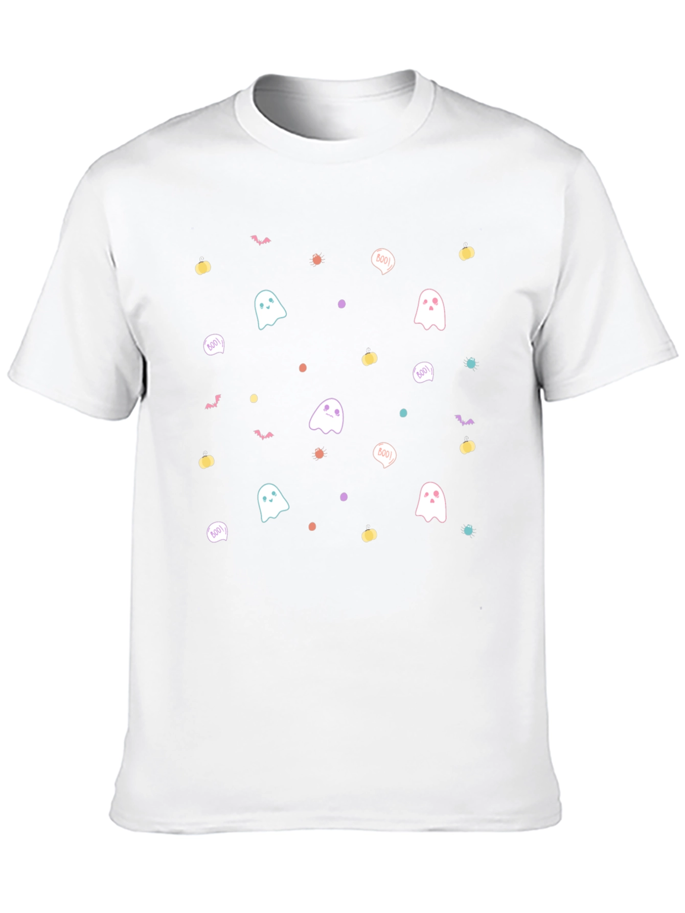 Cute Spooky Season Ghost Pattern T-Shirt
