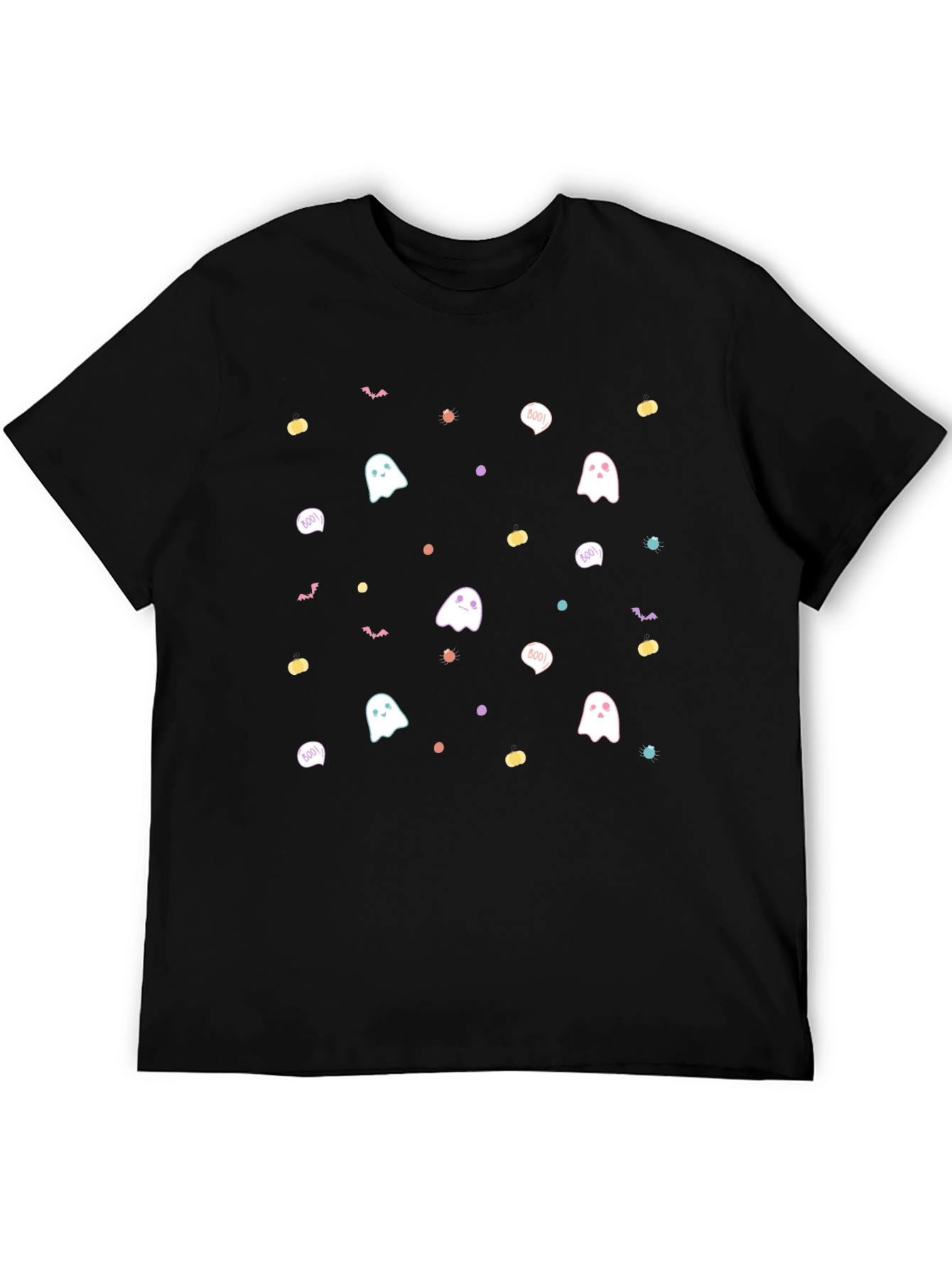 Cute Spooky Season Ghost Pattern T-Shirt