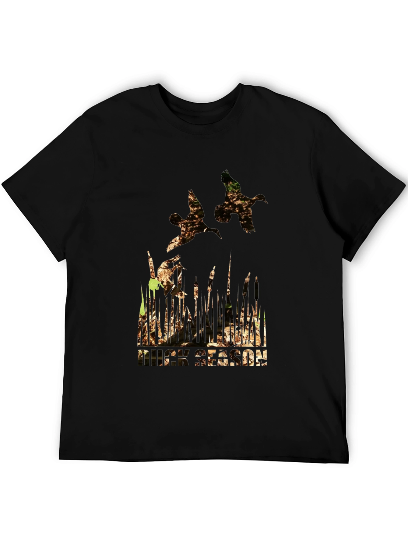 Duck Hunting Season Graphic Tee - Mens Black T-Shirt