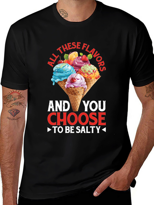 Salty Ice Cream Graphic Tee - All These Flavors