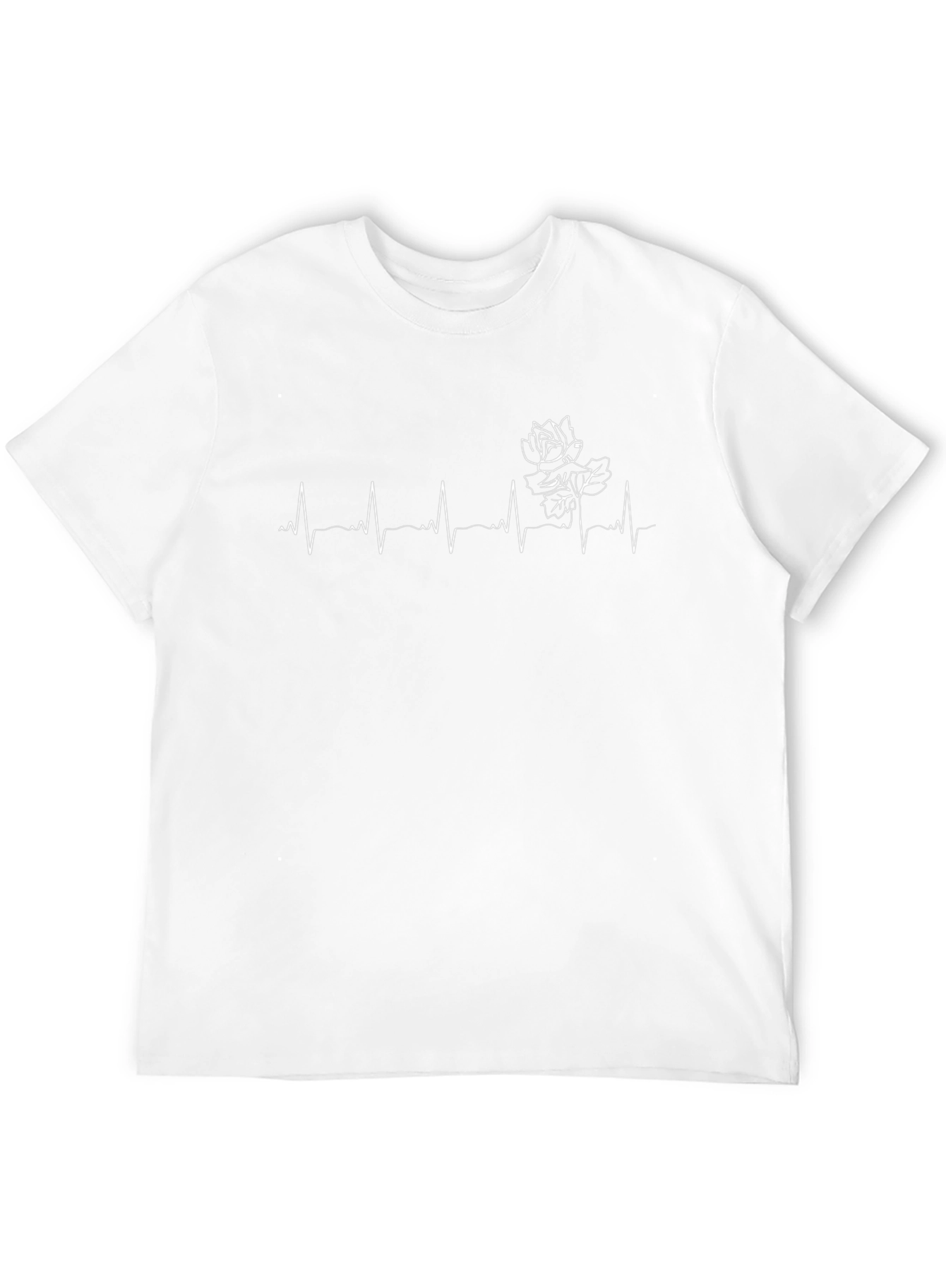 Rose Heartbeat Graphic Tee - Black