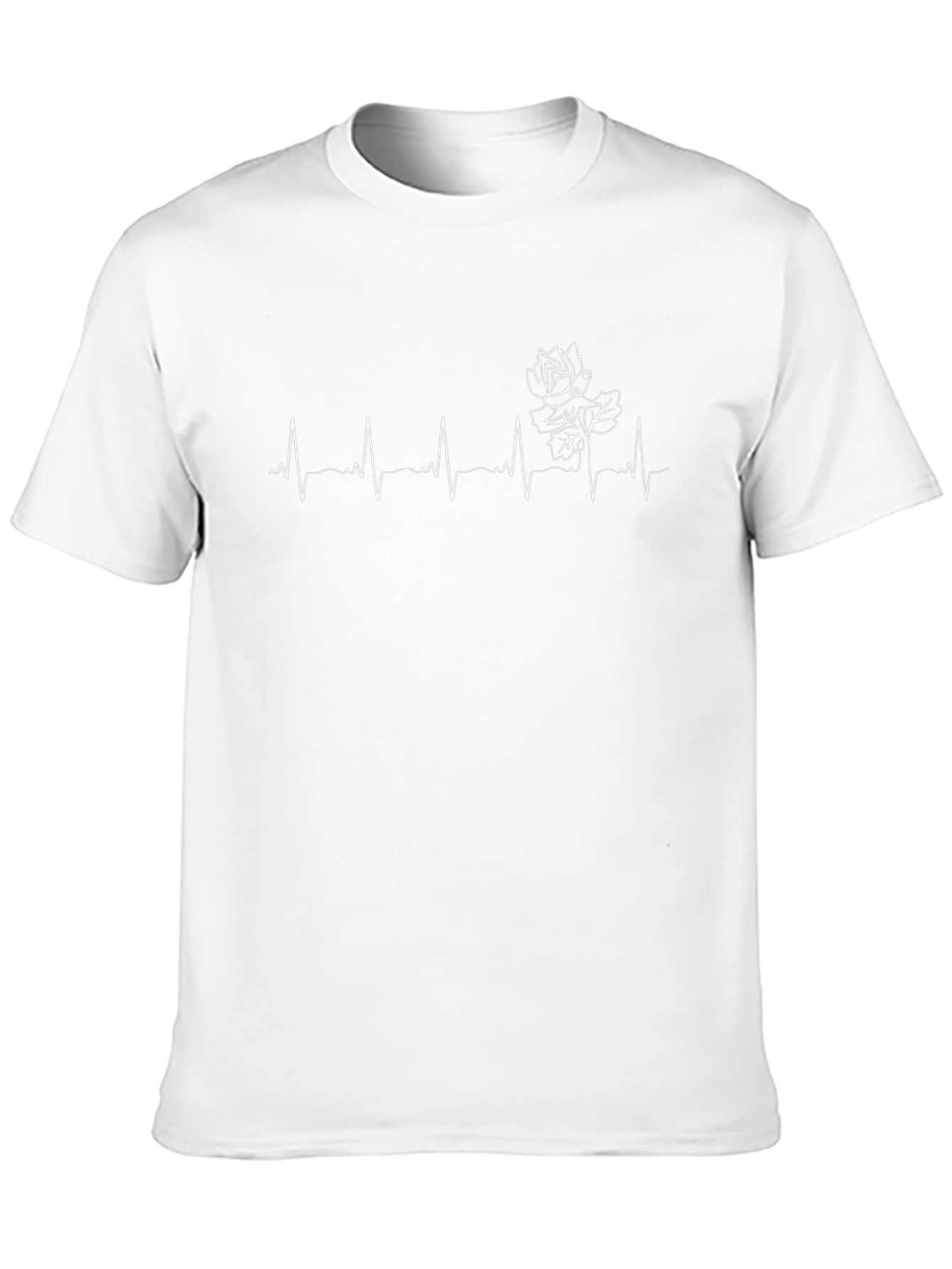 Rose Heartbeat Graphic Tee - Black