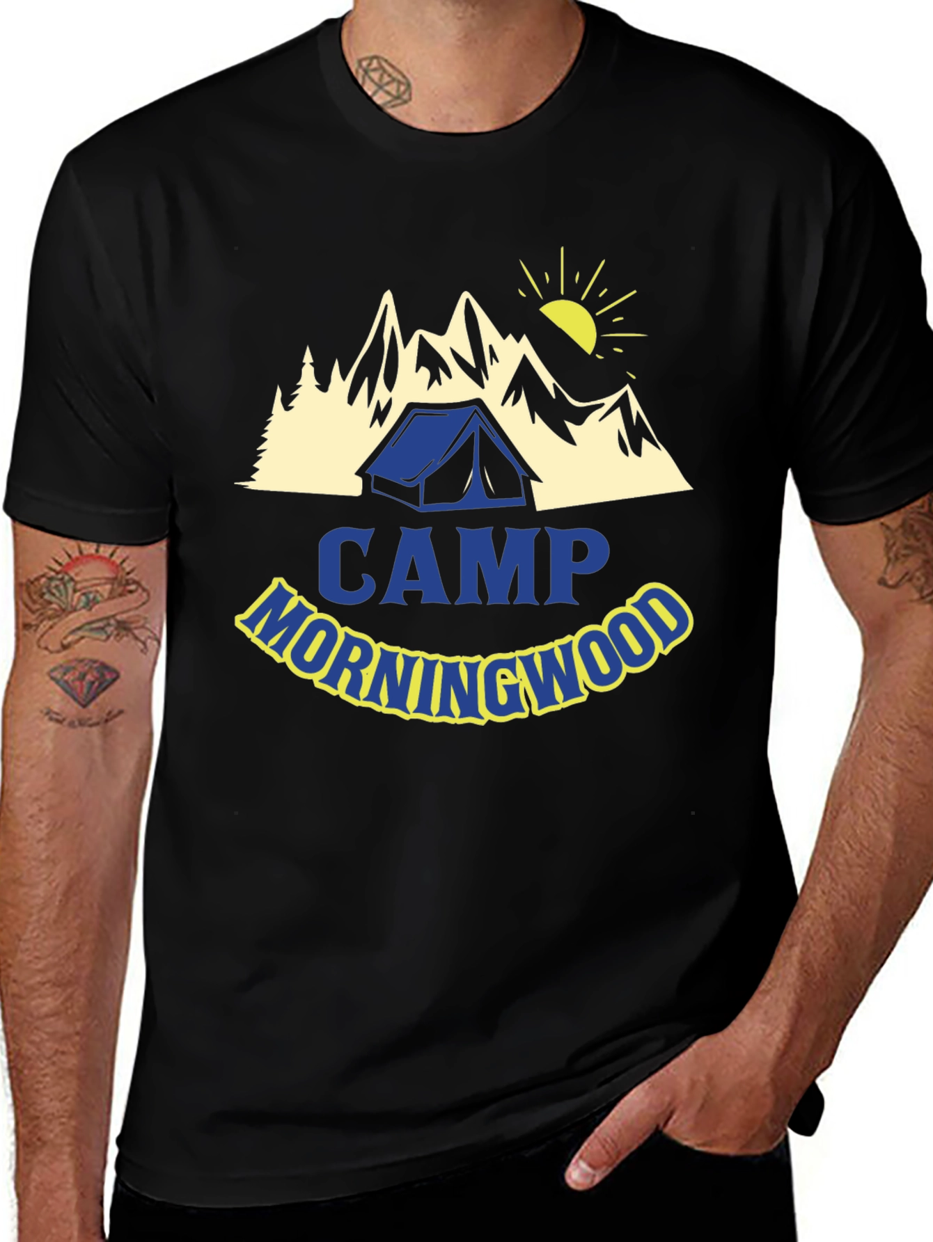 Camp Morningwood T-Shirt - Camping Adventure Tee