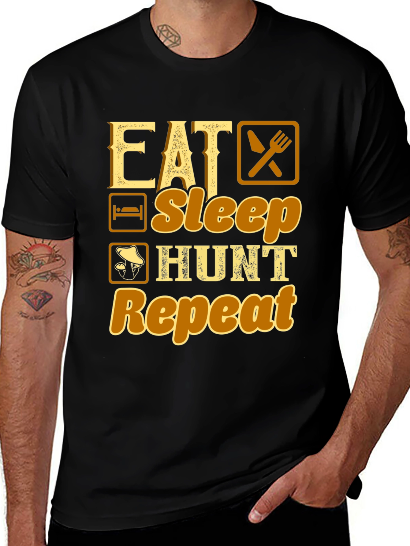 Eat Sleep Hunt Repeat Graphic T-Shirt