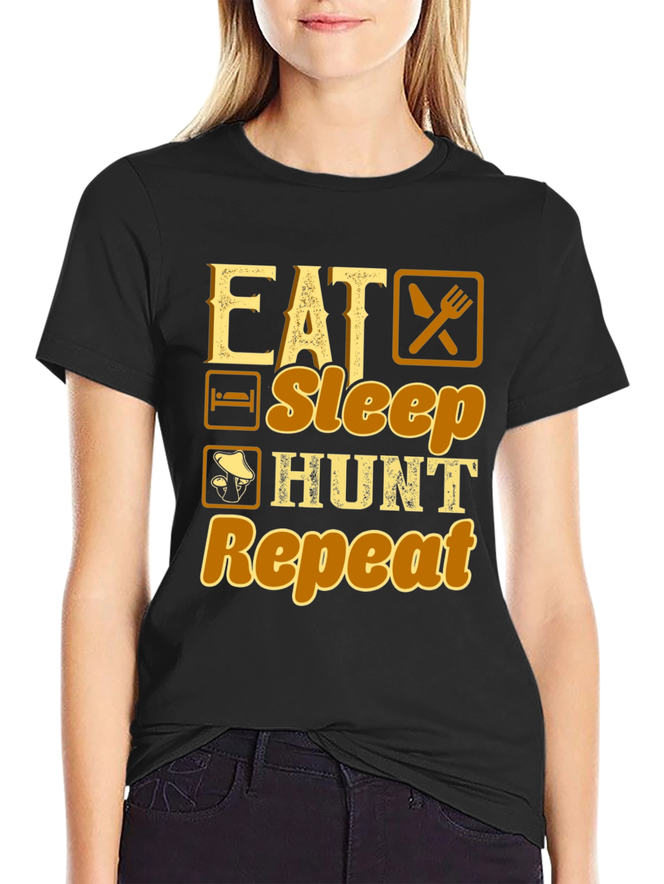 Eat Sleep Hunt Repeat Graphic T-Shirt