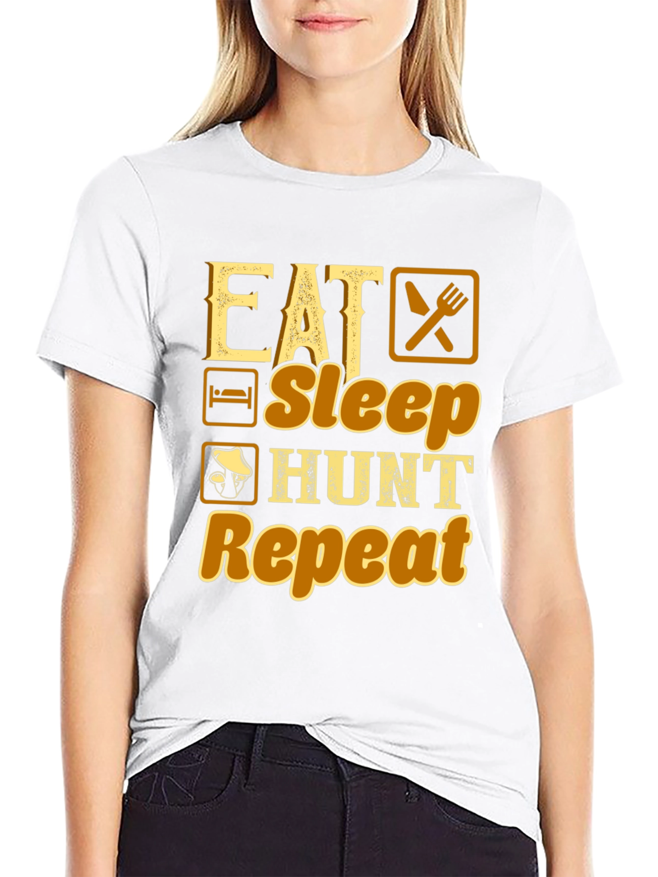 Eat Sleep Hunt Repeat Graphic T-Shirt