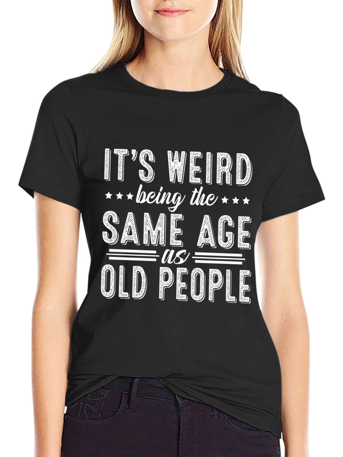 Funny Same Age as Old People Graphic Tee