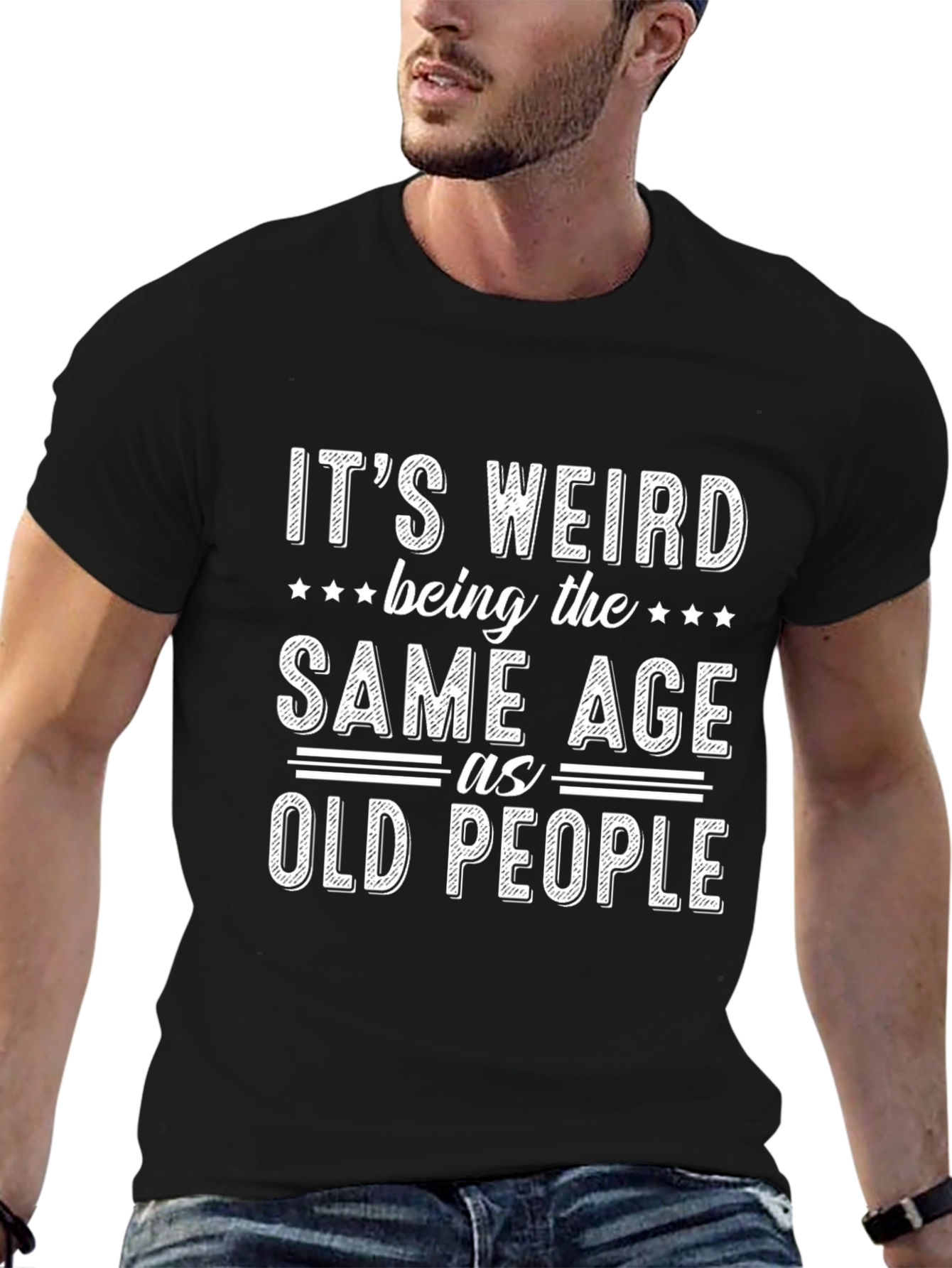 Funny Same Age as Old People Graphic Tee