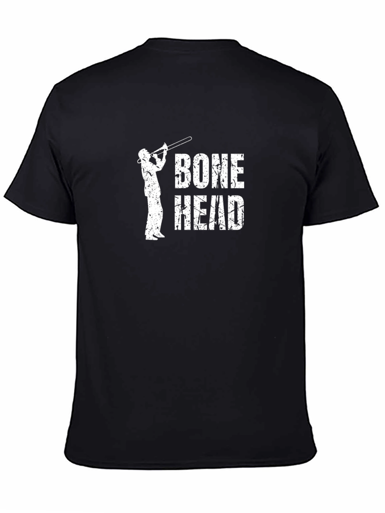 Bone Head Trombone Player Black T-Shirt